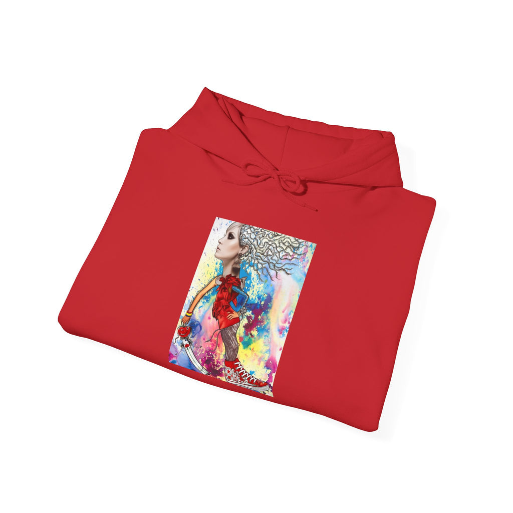 Hoodie — Colorful Mermaid Watercolor Art Pullover