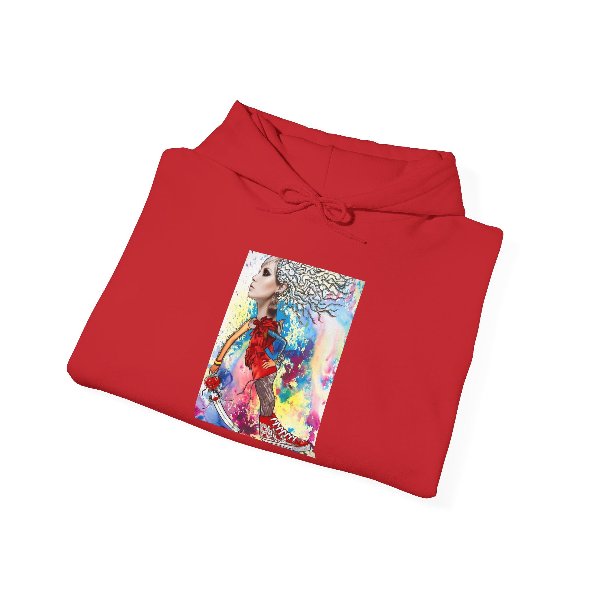 Hoodie — Colorful Mermaid Watercolor Art Pullover