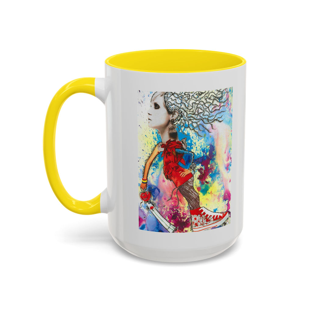 Colorful Abstract Woman Portrait Mug | Accent Coffee Mug