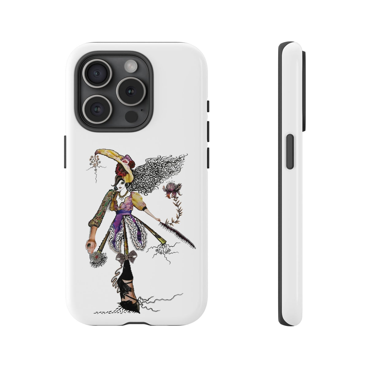 Victorian Witch Illustration Phone Case | iPhone Rugged Case