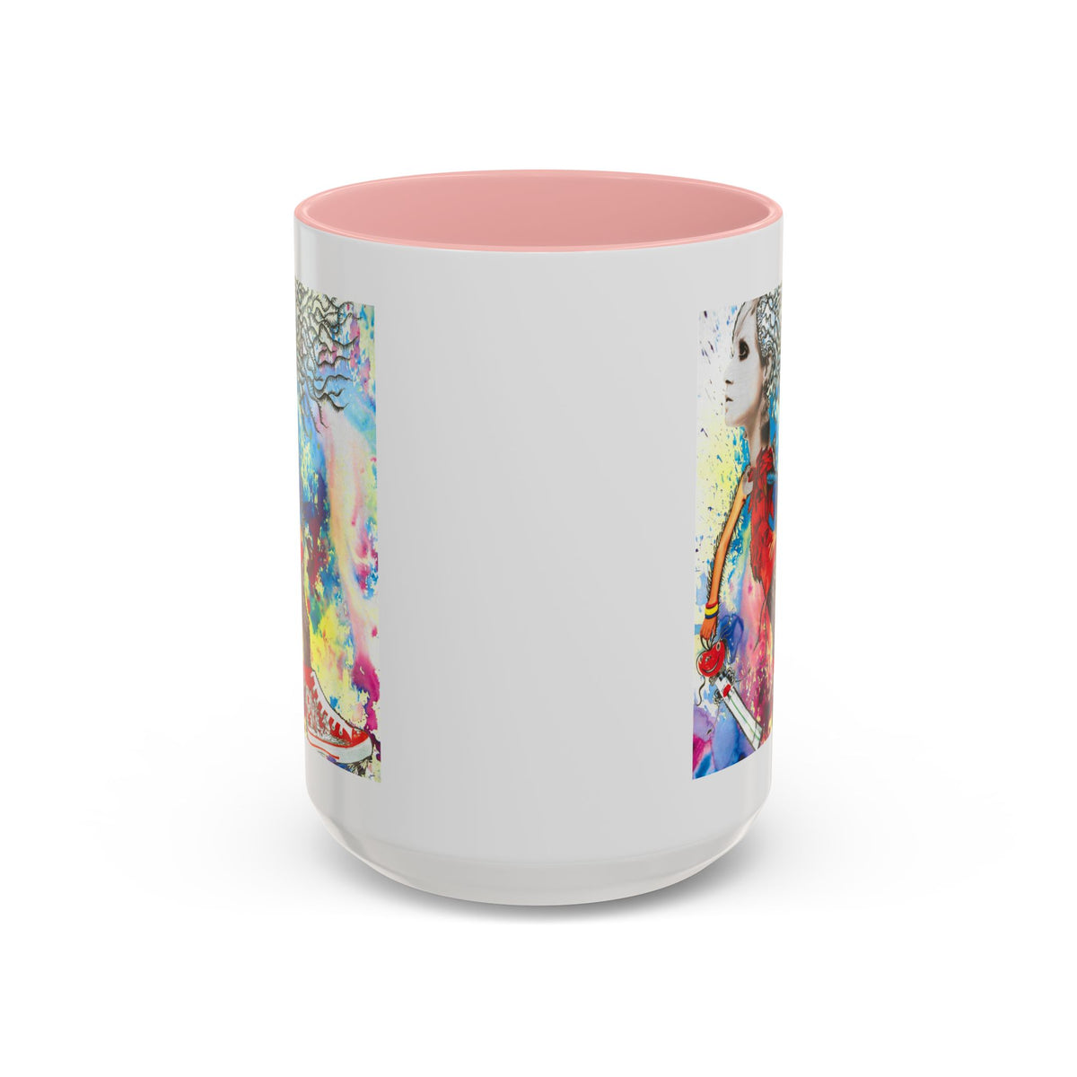 Colorful Abstract Woman Portrait Mug | Accent Coffee Mug