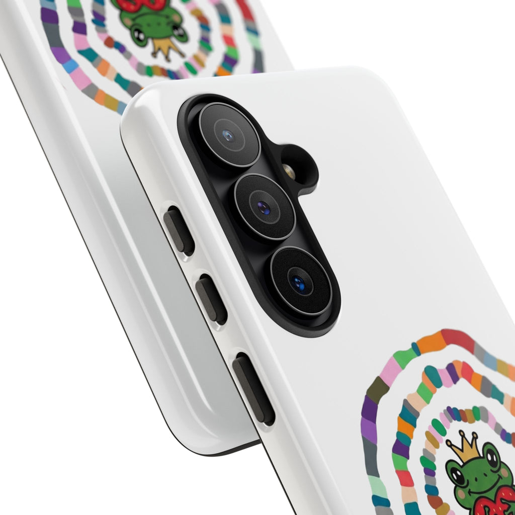 Frog Heart Spiral Tough Case | Colorful Concentric Ring Phone Case
