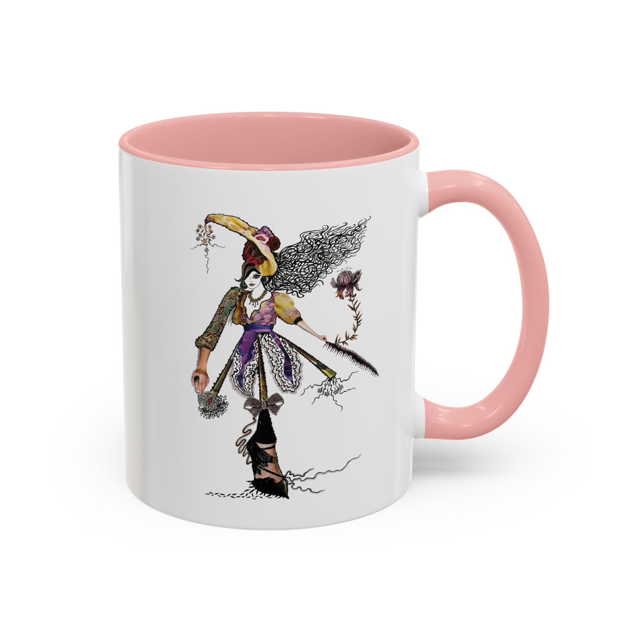 Whimsical Witch Illustration Mug | Accent Coffee Mug 11oz 15oz