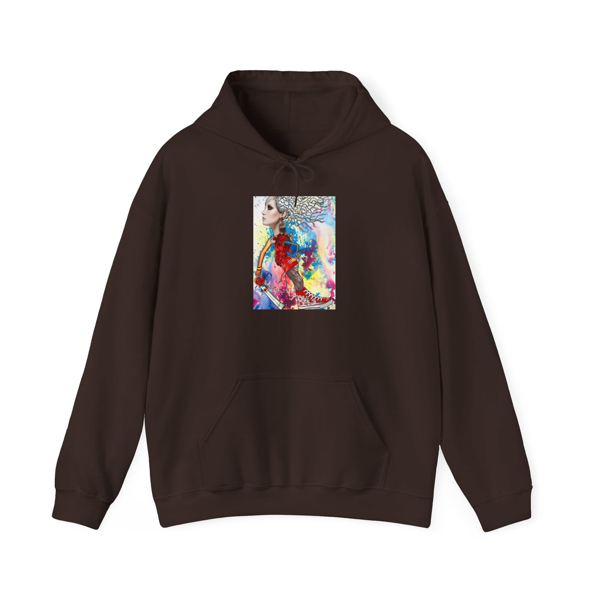 Hoodie — Colorful Mermaid Watercolor Art Pullover