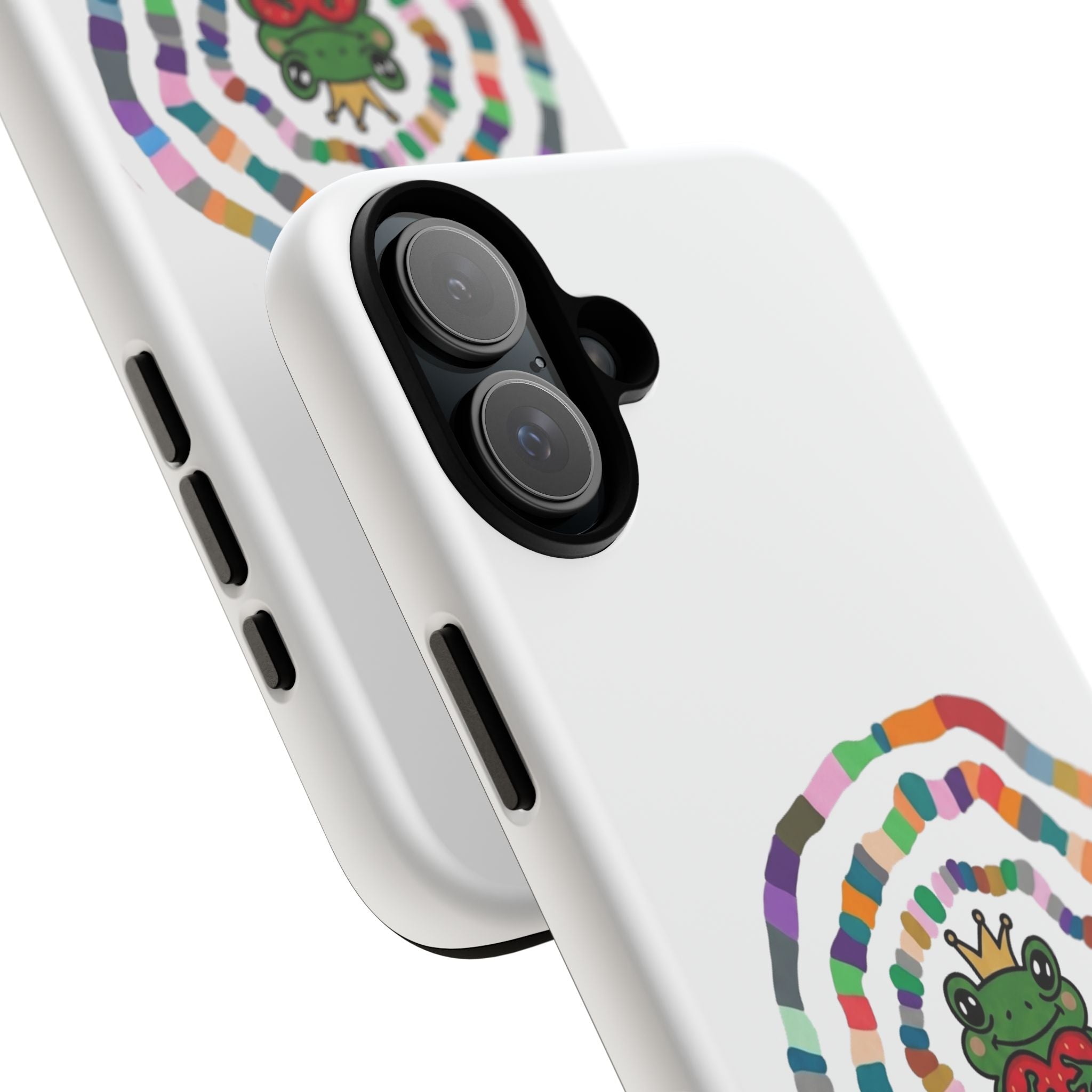 Frog Heart Spiral Tough Case | Colorful Concentric Ring Phone Case