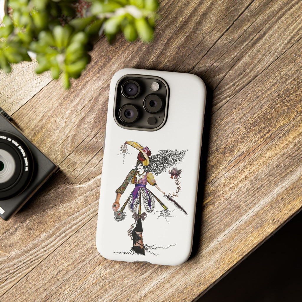Victorian Witch Illustration Phone Case | iPhone Rugged Case