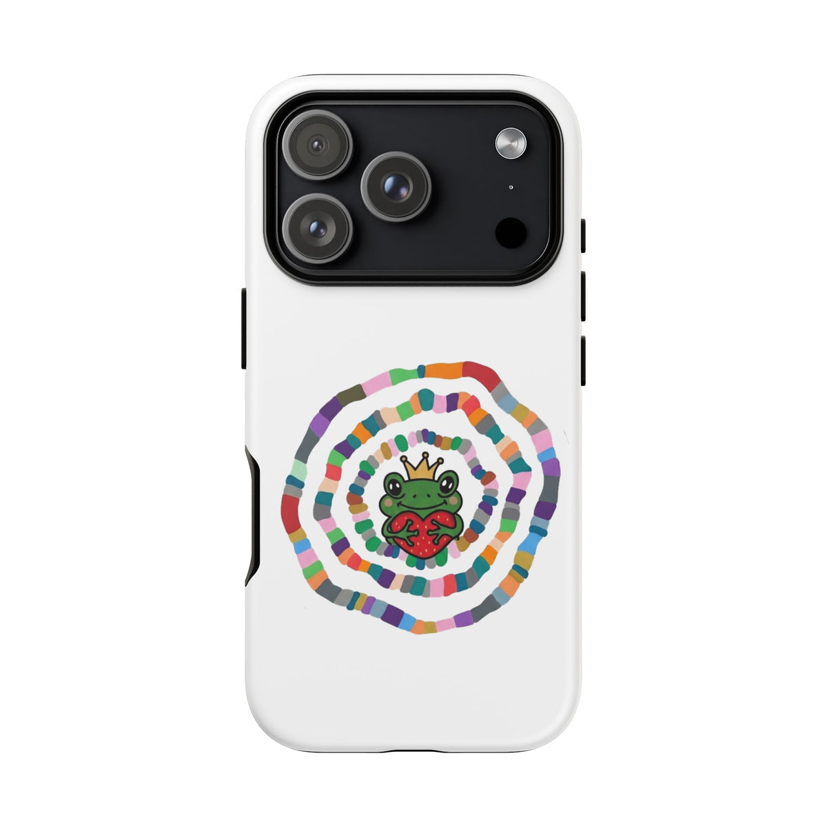 Frog Heart Spiral Tough Case | Colorful Concentric Ring Phone Case