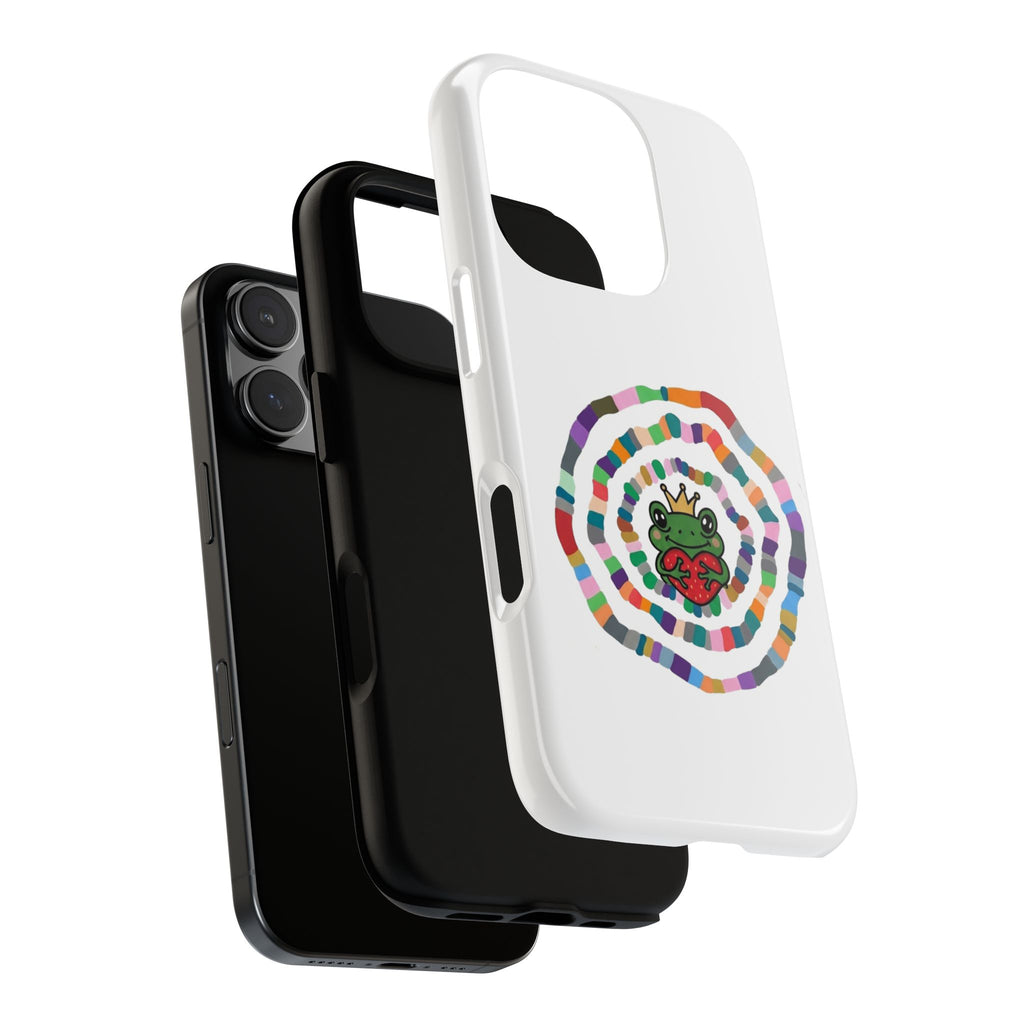 Frog Heart Spiral Tough Case | Colorful Concentric Ring Phone Case
