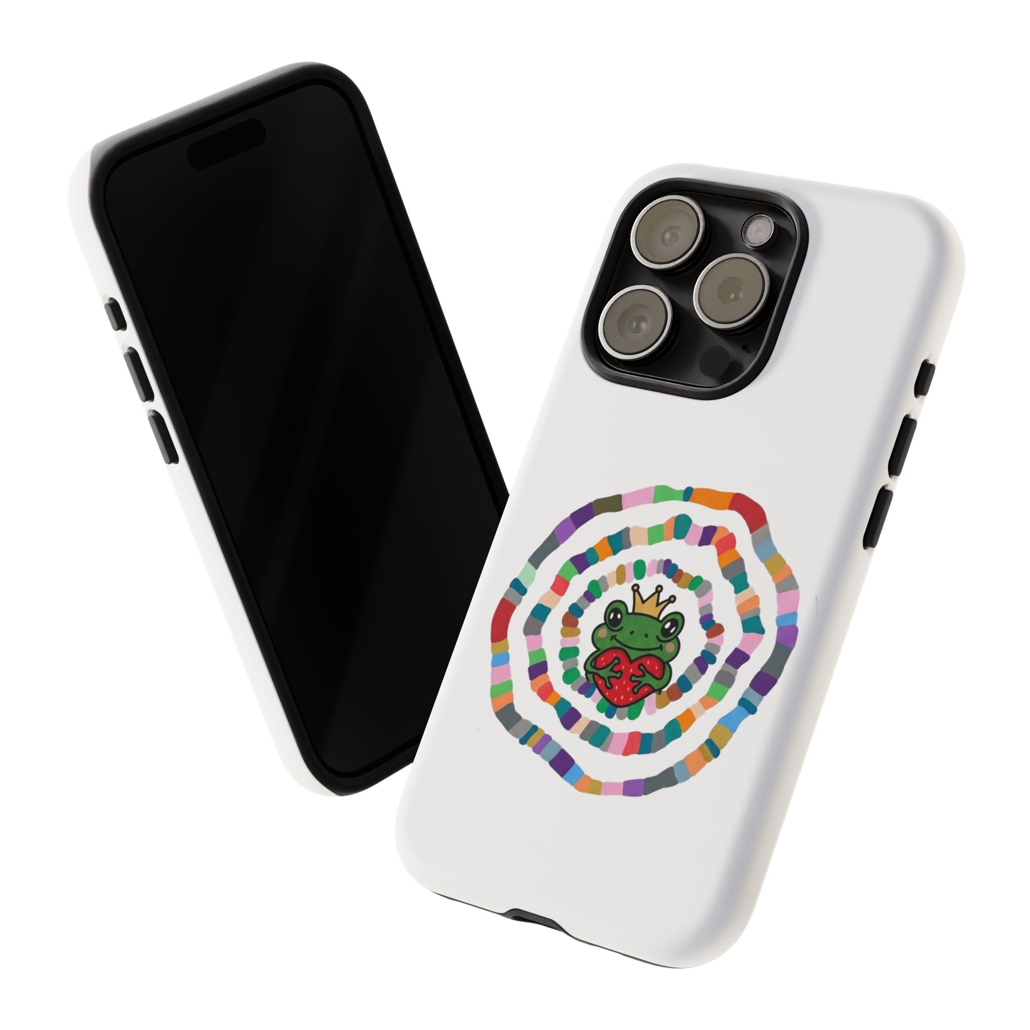 Frog Heart Spiral Tough Case | Colorful Concentric Ring Phone Case