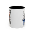 Fashion Illustration Girl Mug | Accent Coffee Mug, Black Handle