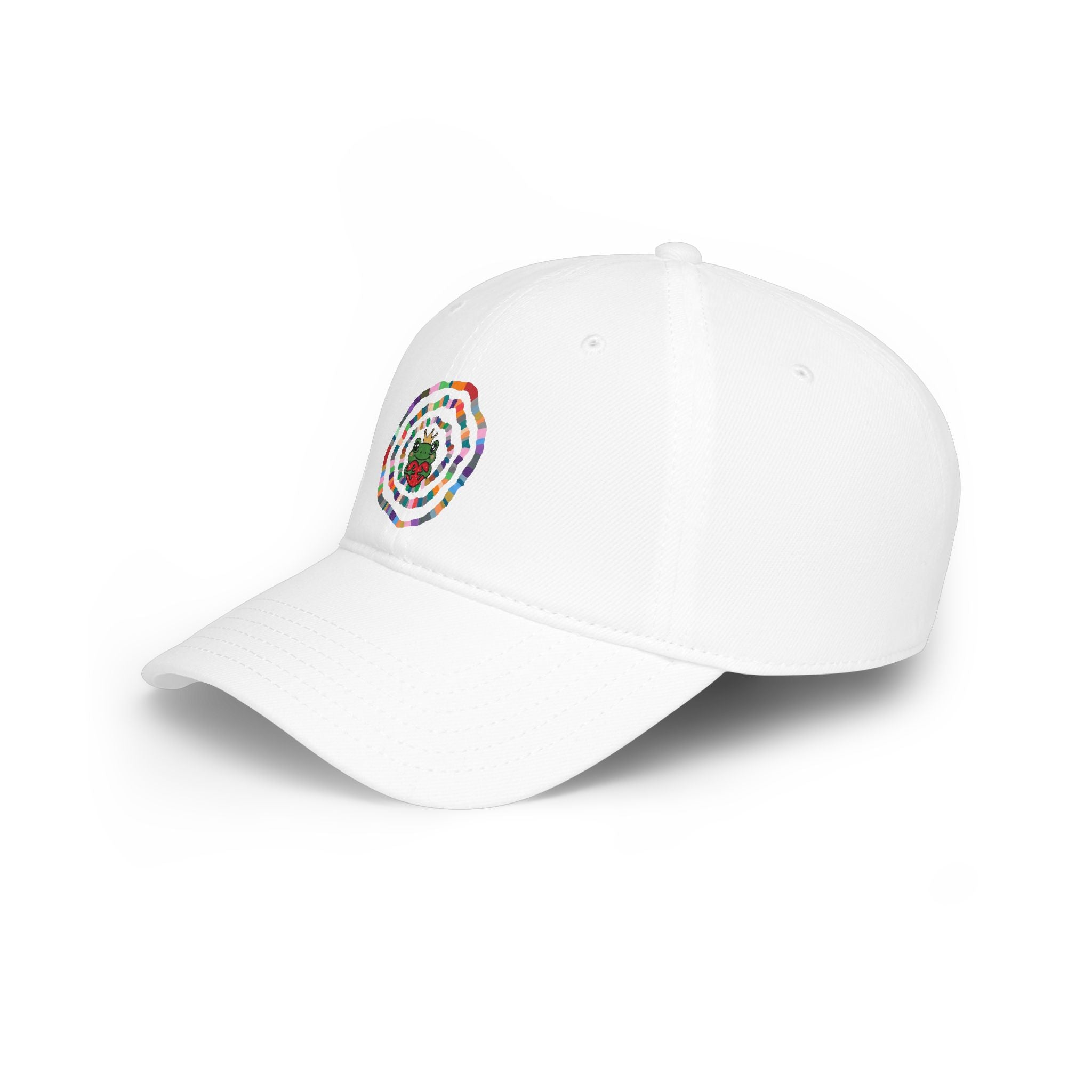 Colorful Spiral Sunflower Cap | Red Low Profile Baseball Cap