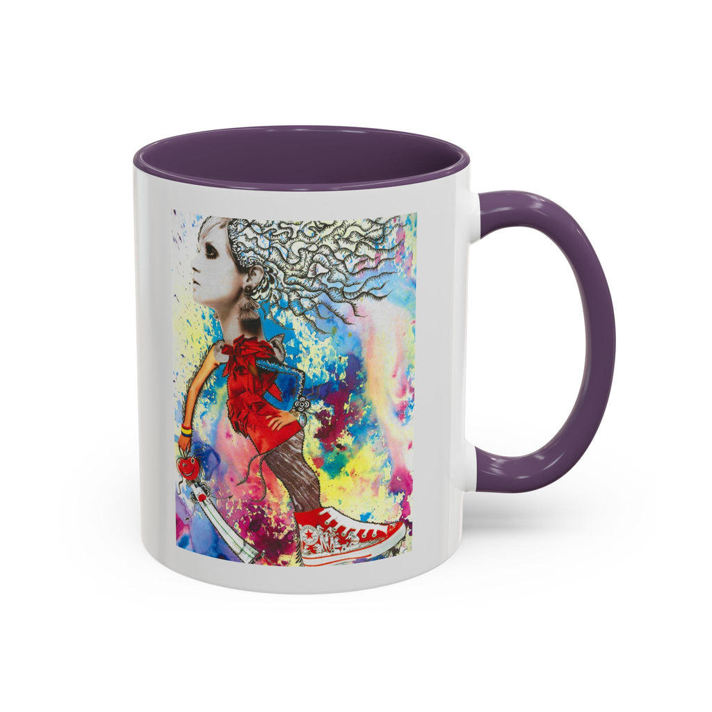 Colorful Abstract Woman Portrait Mug | Accent Coffee Mug