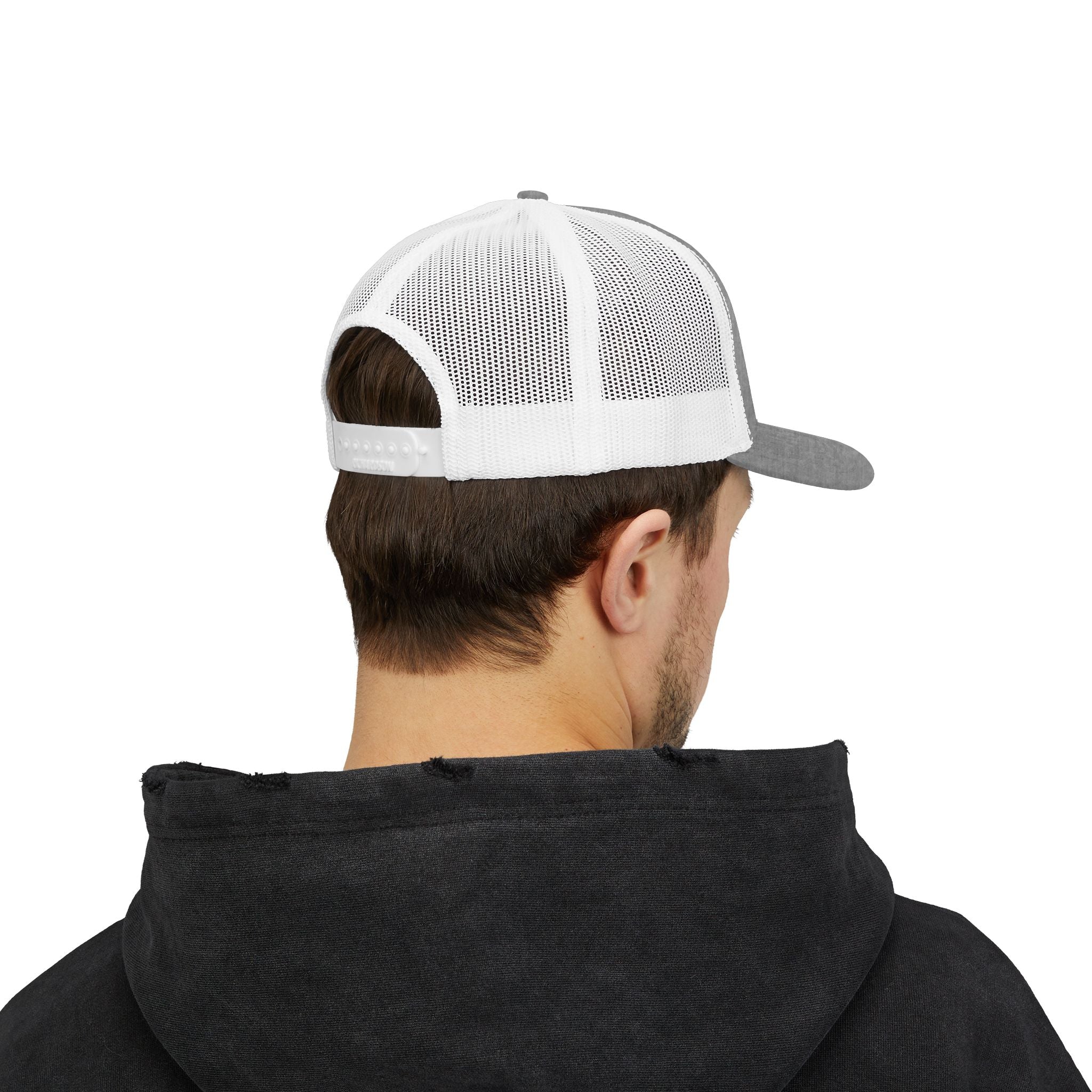 Spiral Mosaic Flower Snapback Trucker Cap | Embroidered Floral Circle