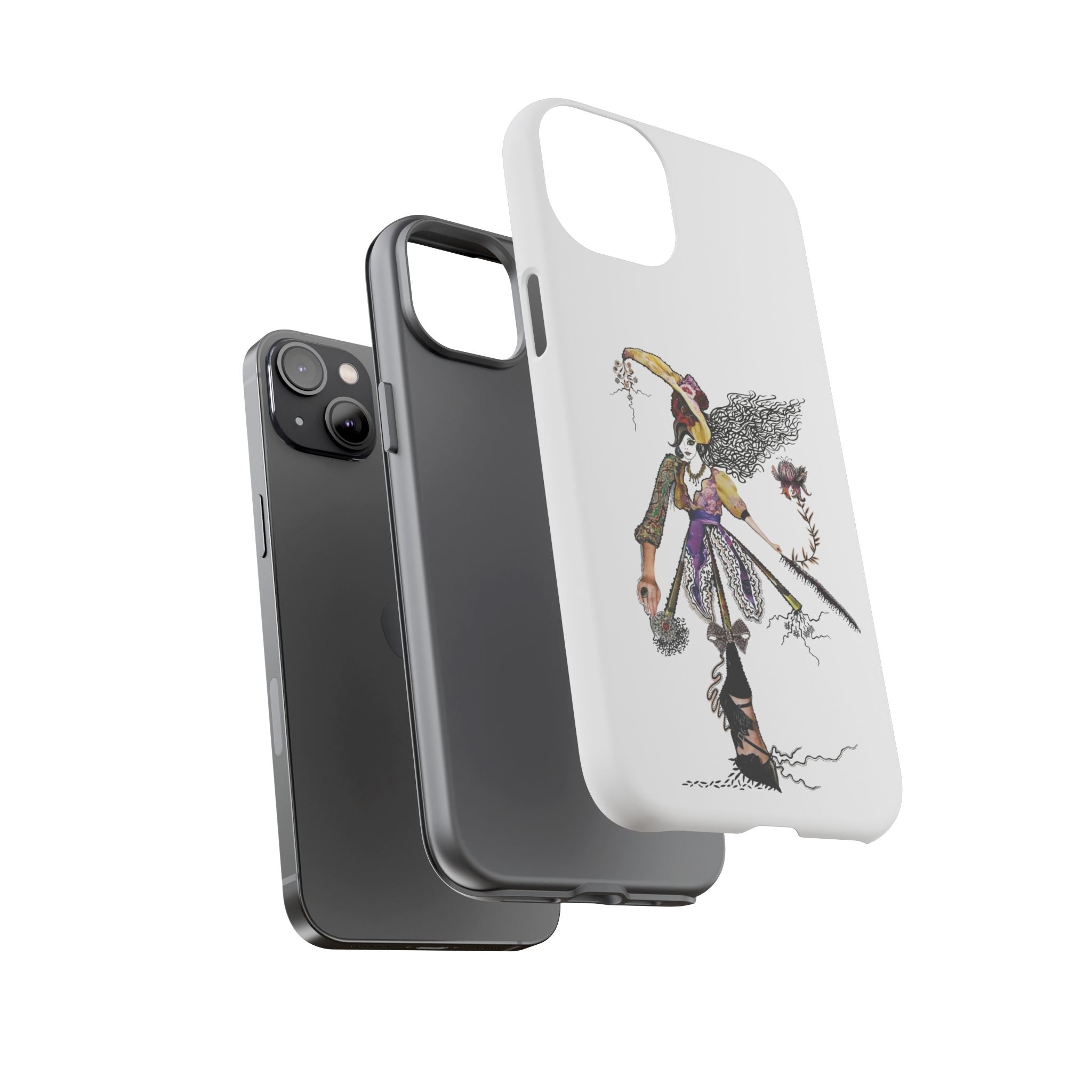 Victorian Witch Illustration Phone Case | iPhone Rugged Case