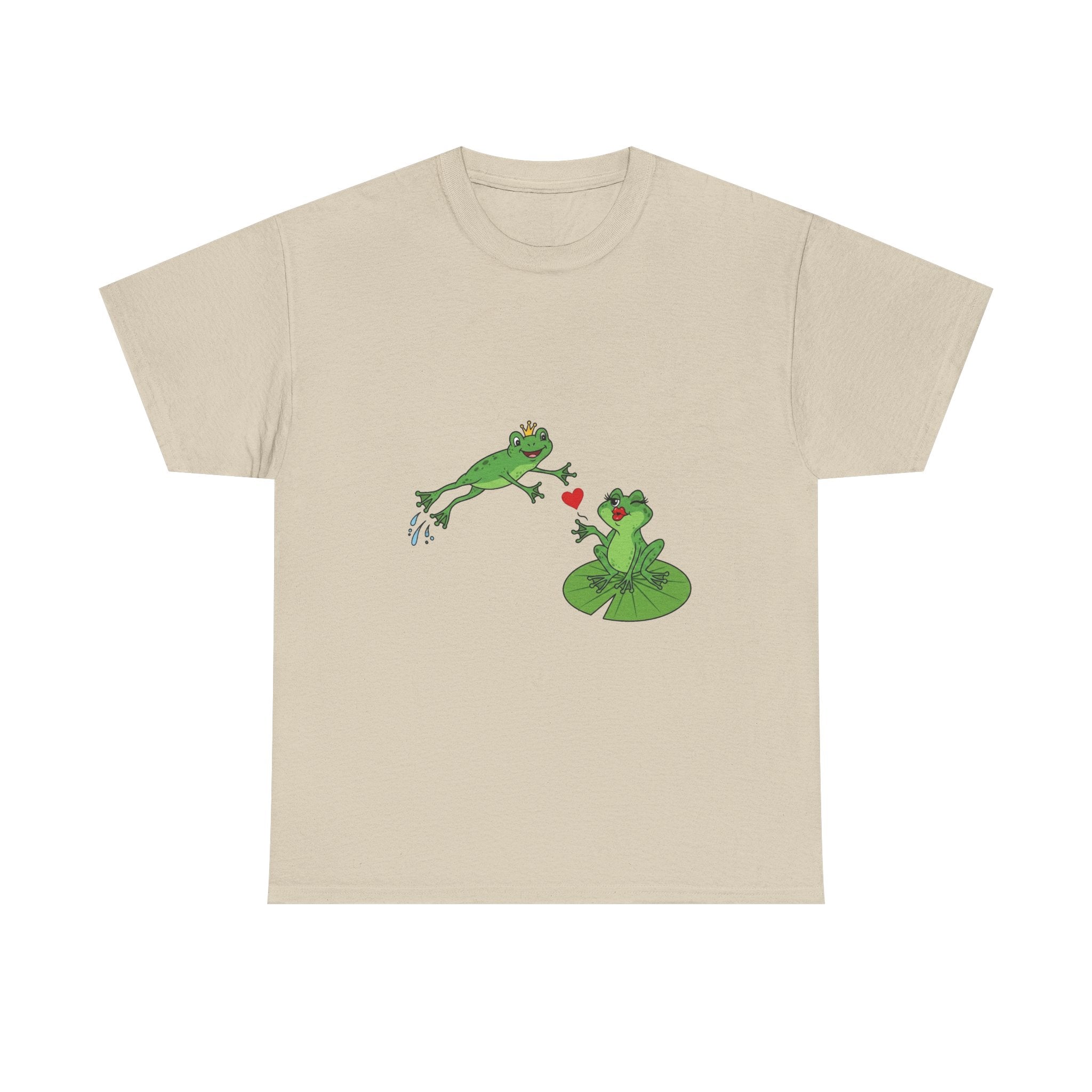 Kissing Frogs Tee | Romantic Frog Lily Pad Illustration