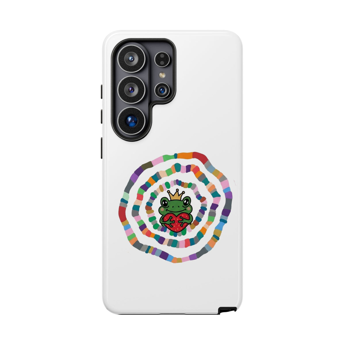 Frog Heart Spiral Tough Case | Colorful Concentric Ring Phone Case
