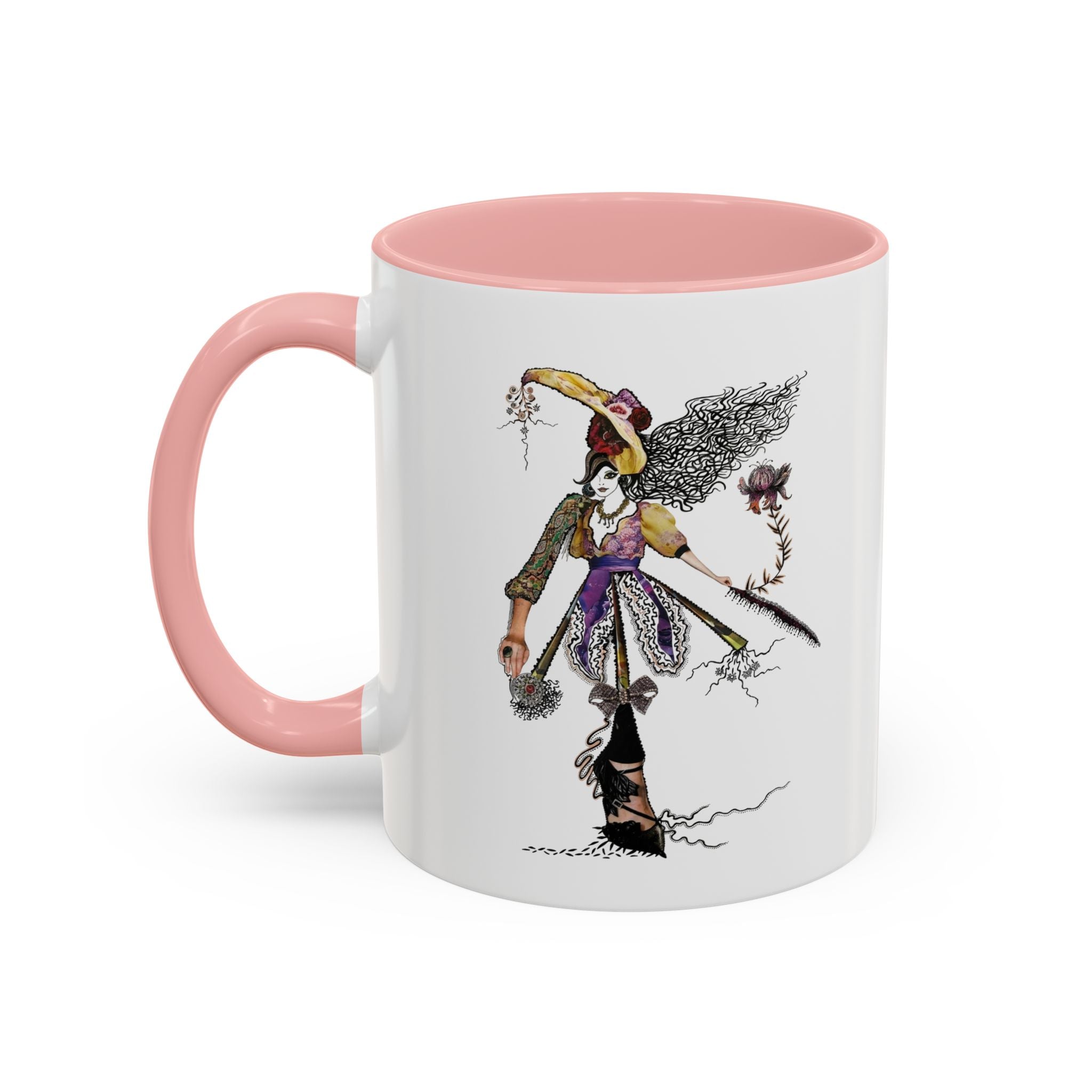 Whimsical Witch Illustration Mug | Accent Coffee Mug 11oz 15oz