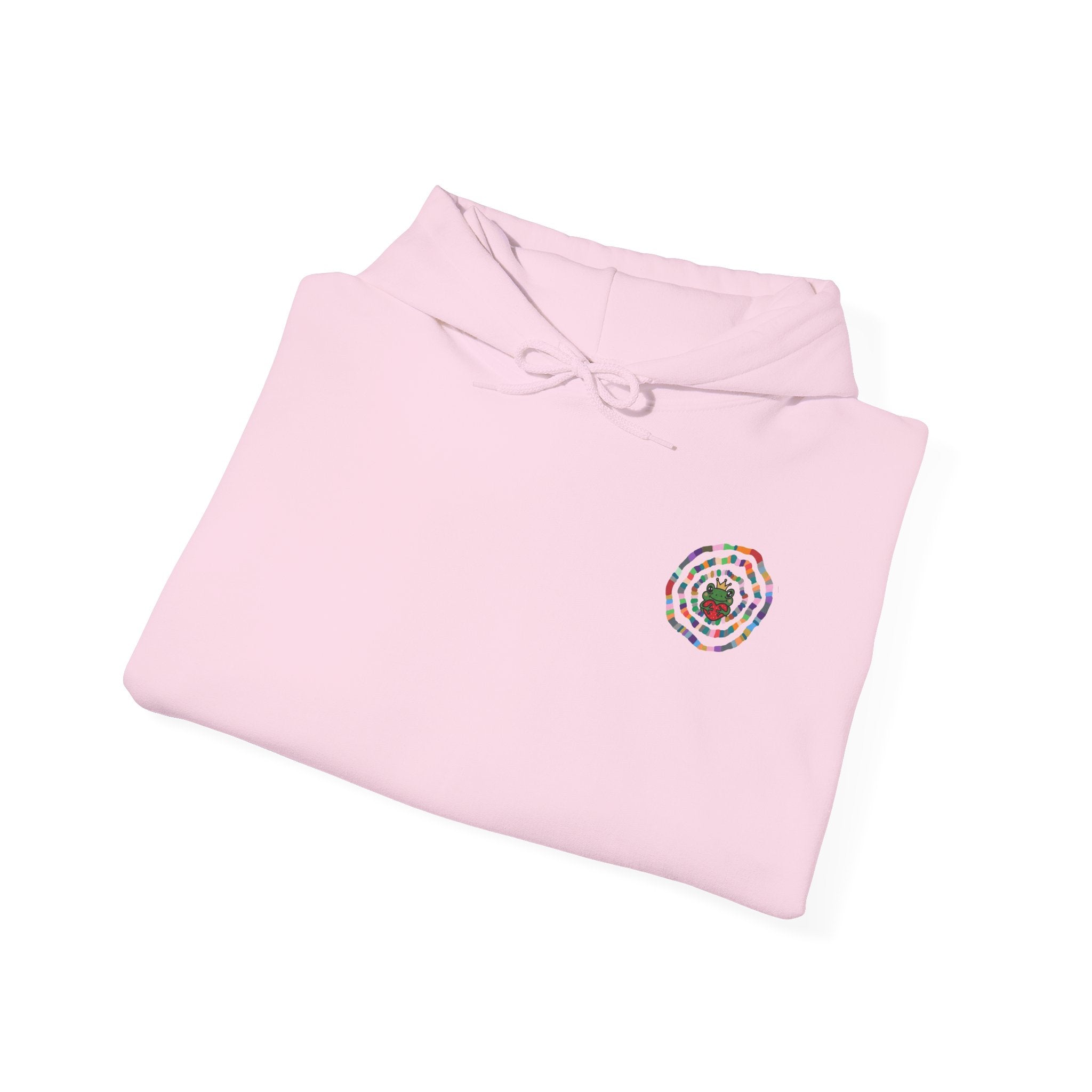 Floral Mandala Logo Hoodie | Small Chest Emblem Sweatshirt