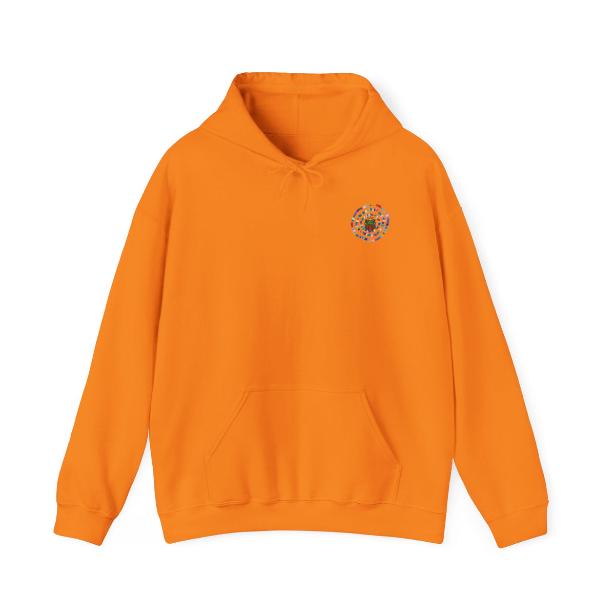Floral Mandala Logo Hoodie | Small Chest Emblem Sweatshirt
