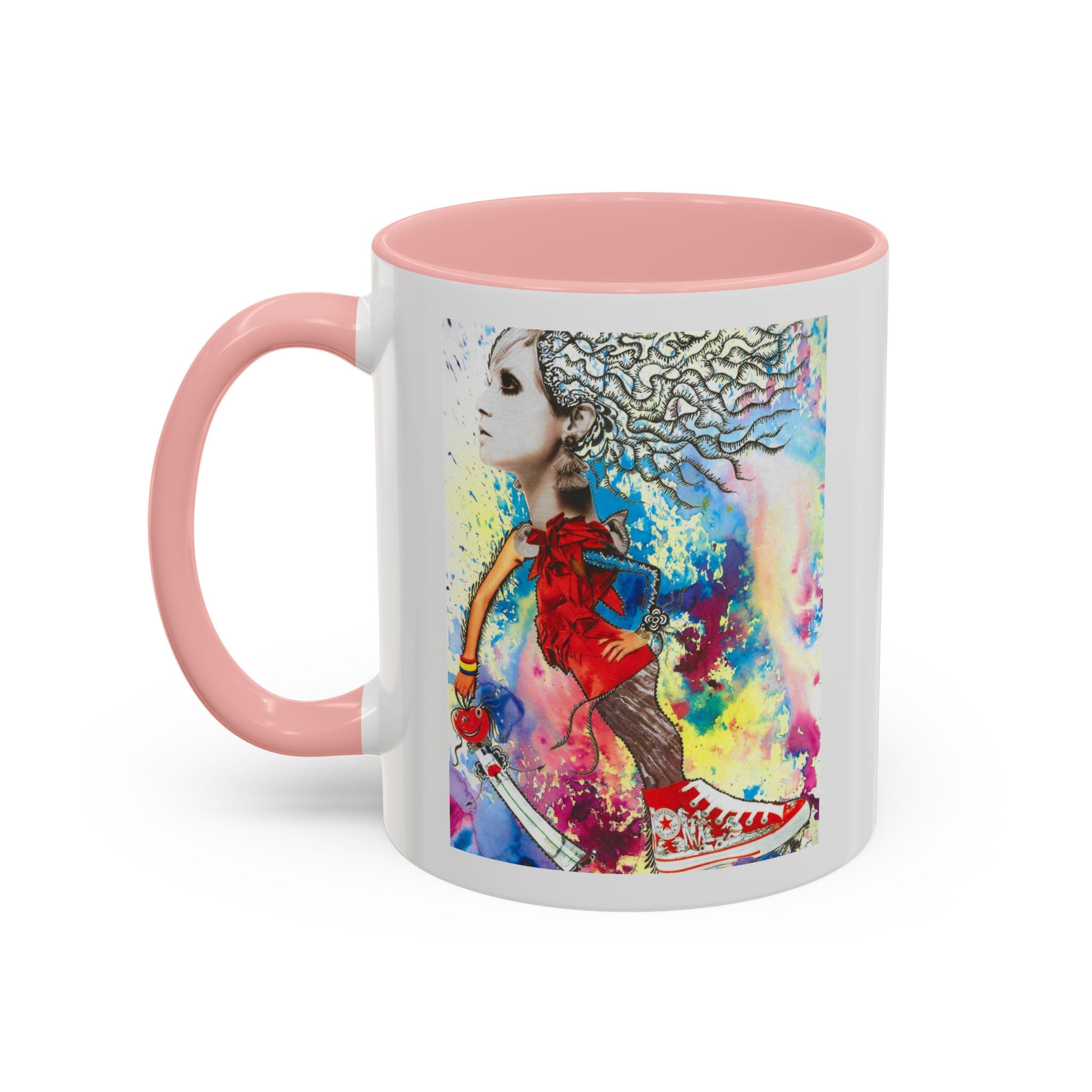 Colorful Abstract Woman Portrait Mug | Accent Coffee Mug