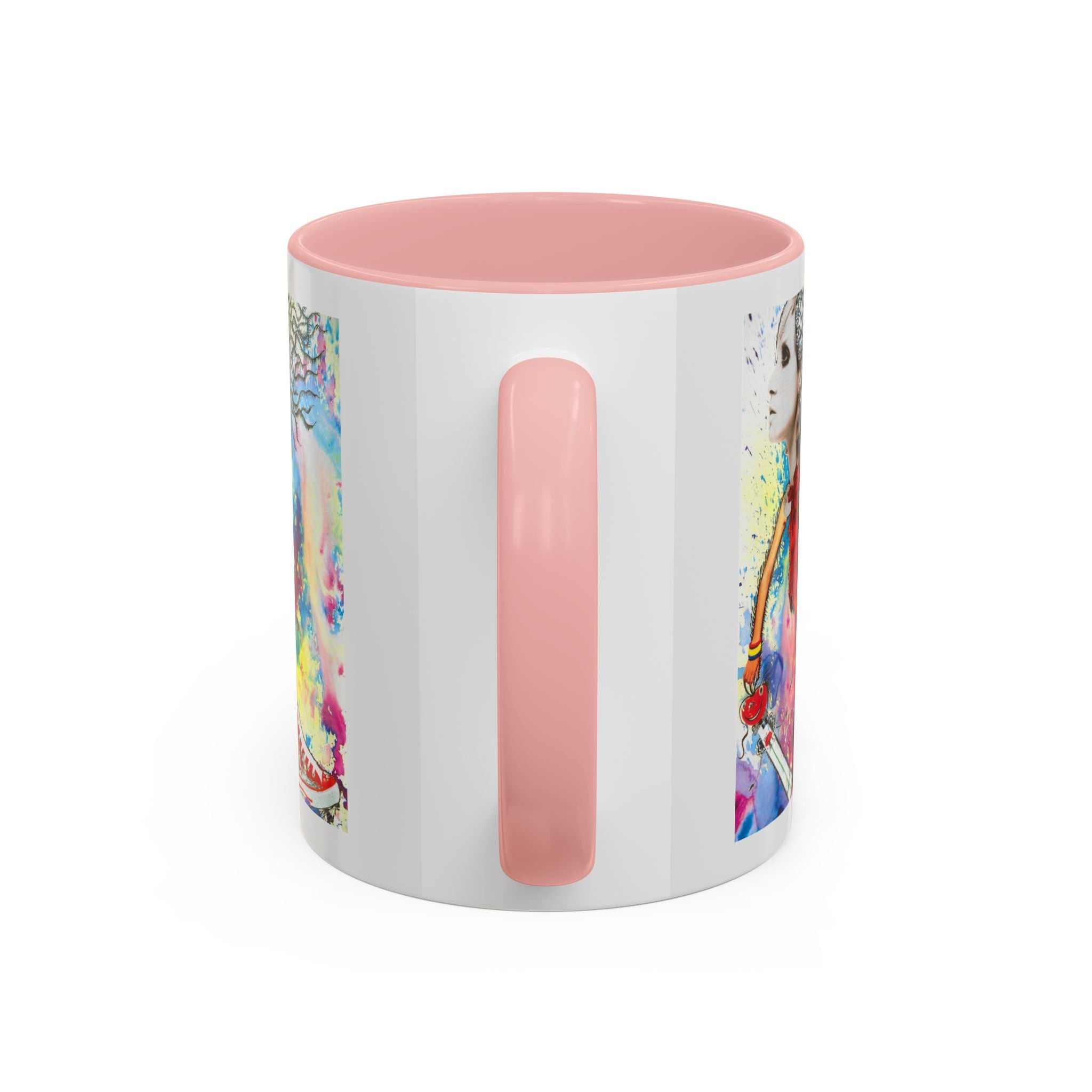 Colorful Abstract Woman Portrait Mug | Accent Coffee Mug