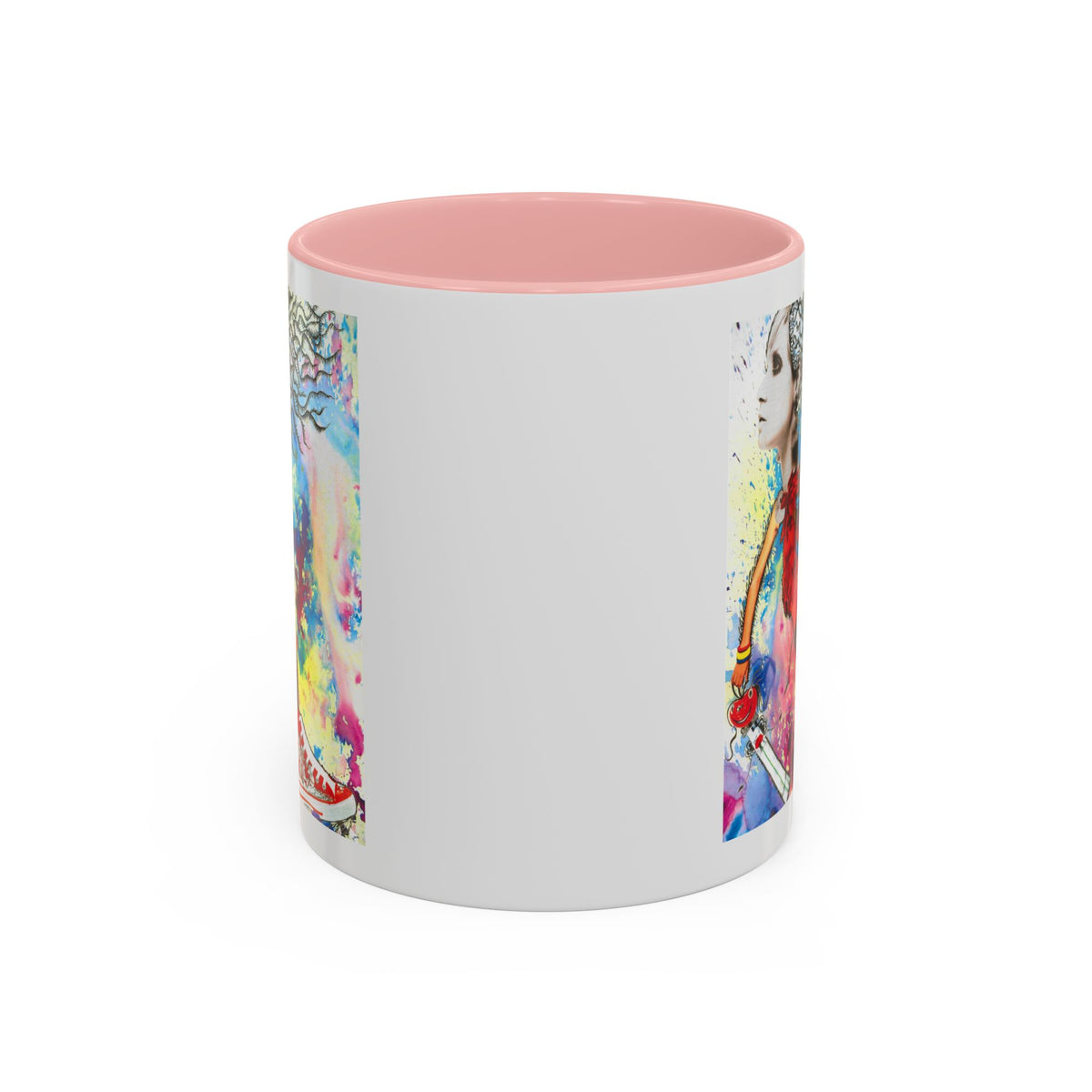 Colorful Abstract Woman Portrait Mug | Accent Coffee Mug