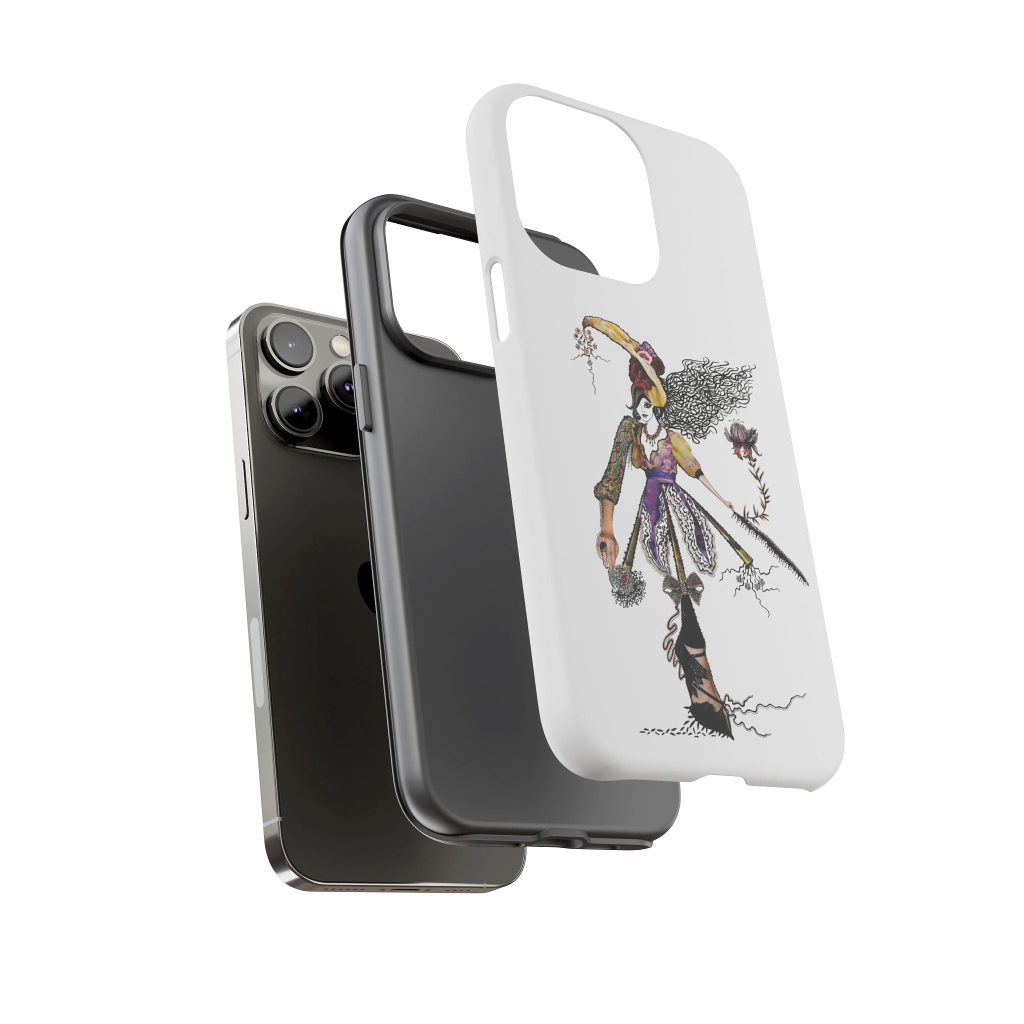 Victorian Witch Illustration Phone Case | iPhone Rugged Case