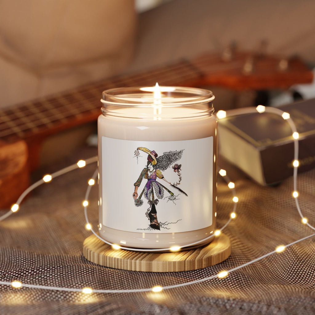 Witchy Harvest Scented Soy Candle — Autumn Witch Illustration, 9oz