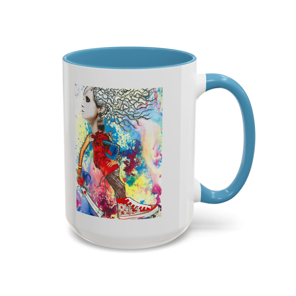 Colorful Abstract Woman Portrait Mug | Accent Coffee Mug