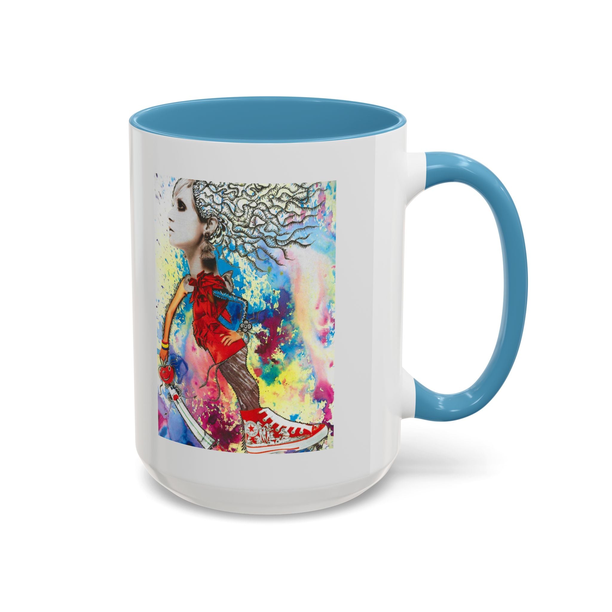 Colorful Abstract Woman Portrait Mug | Accent Coffee Mug