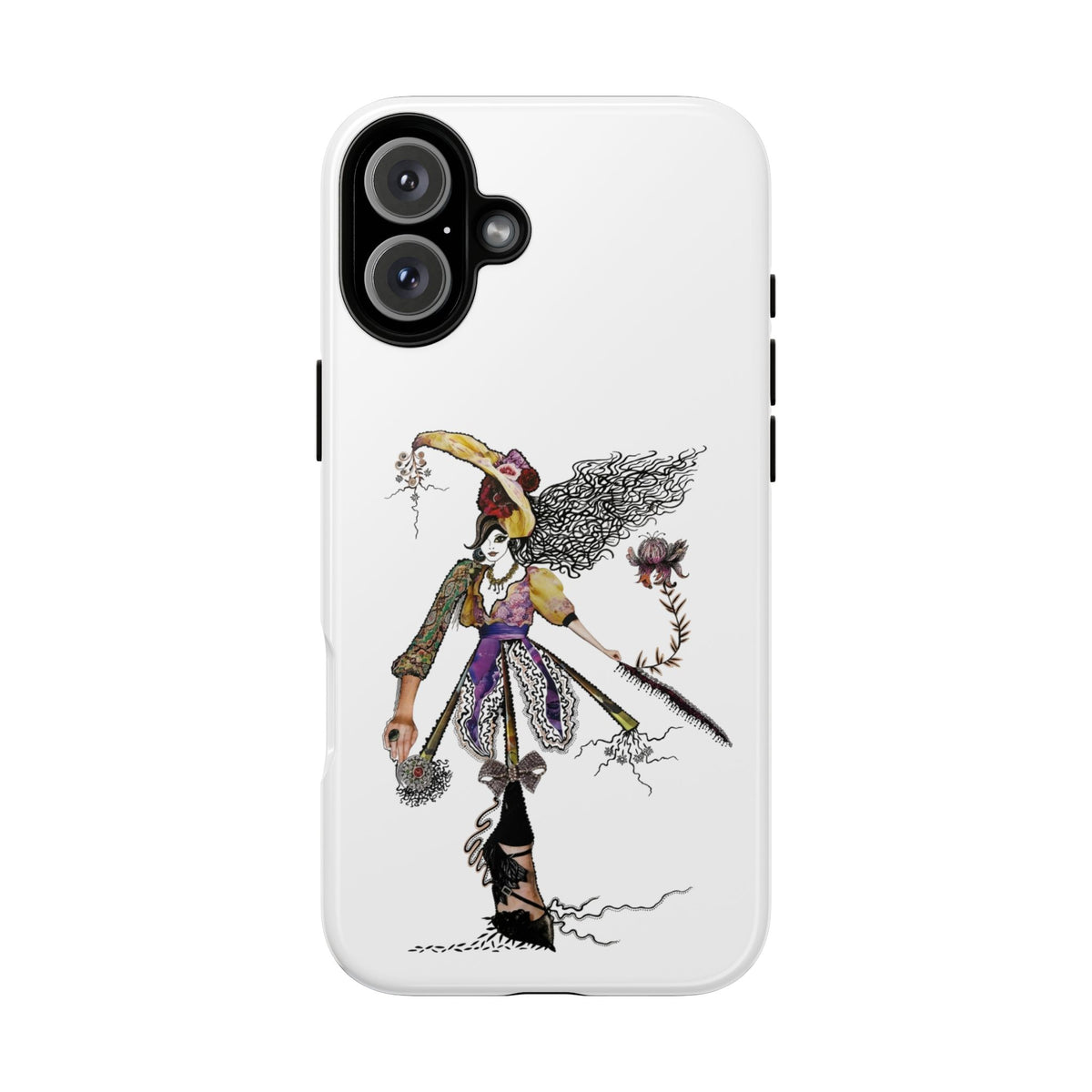 Victorian Witch Illustration Phone Case | iPhone Rugged Case