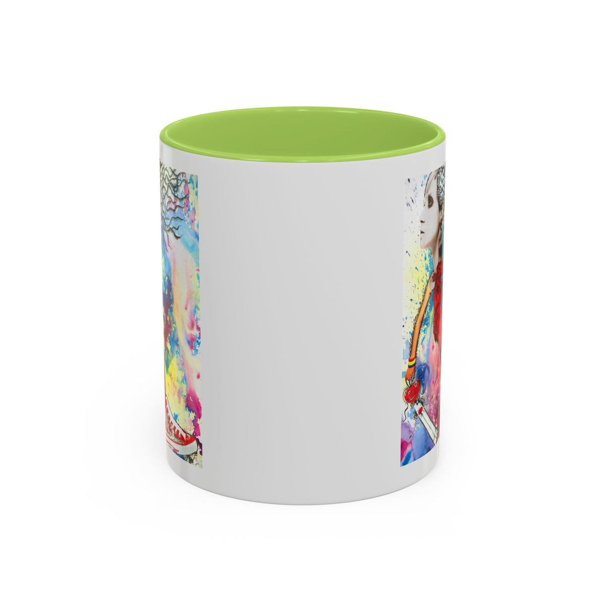 Colorful Abstract Woman Portrait Mug | Accent Coffee Mug
