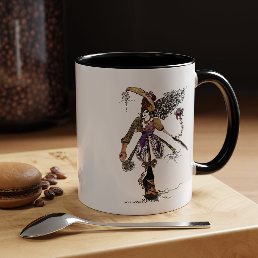Whimsical Witch Illustration Mug | Accent Coffee Mug 11oz 15oz