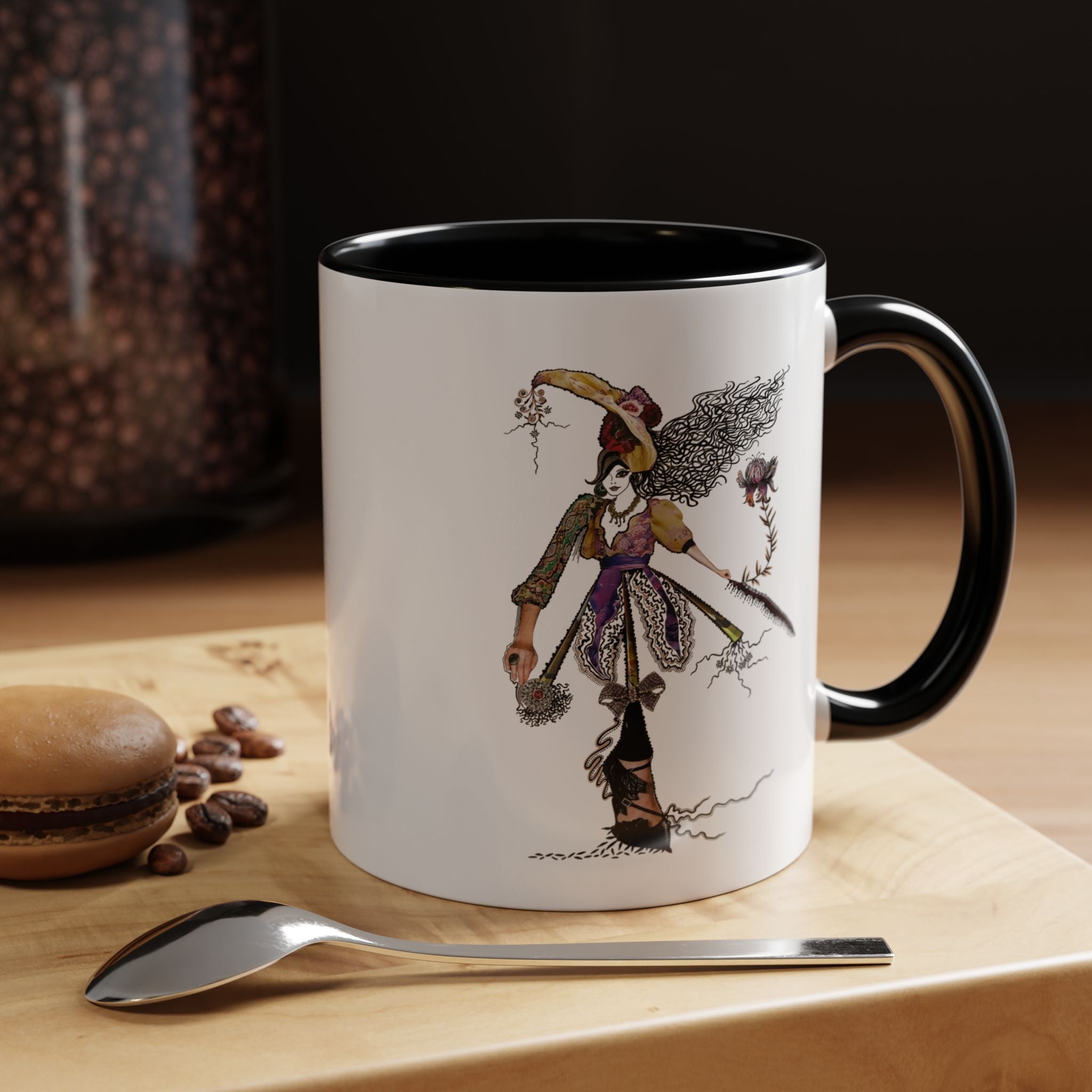 Whimsical Witch Illustration Mug | Accent Coffee Mug 11oz 15oz