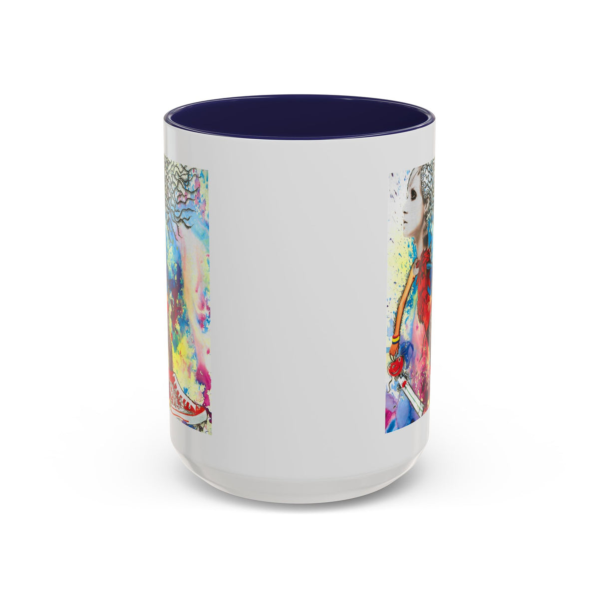 Colorful Abstract Woman Portrait Mug | Accent Coffee Mug