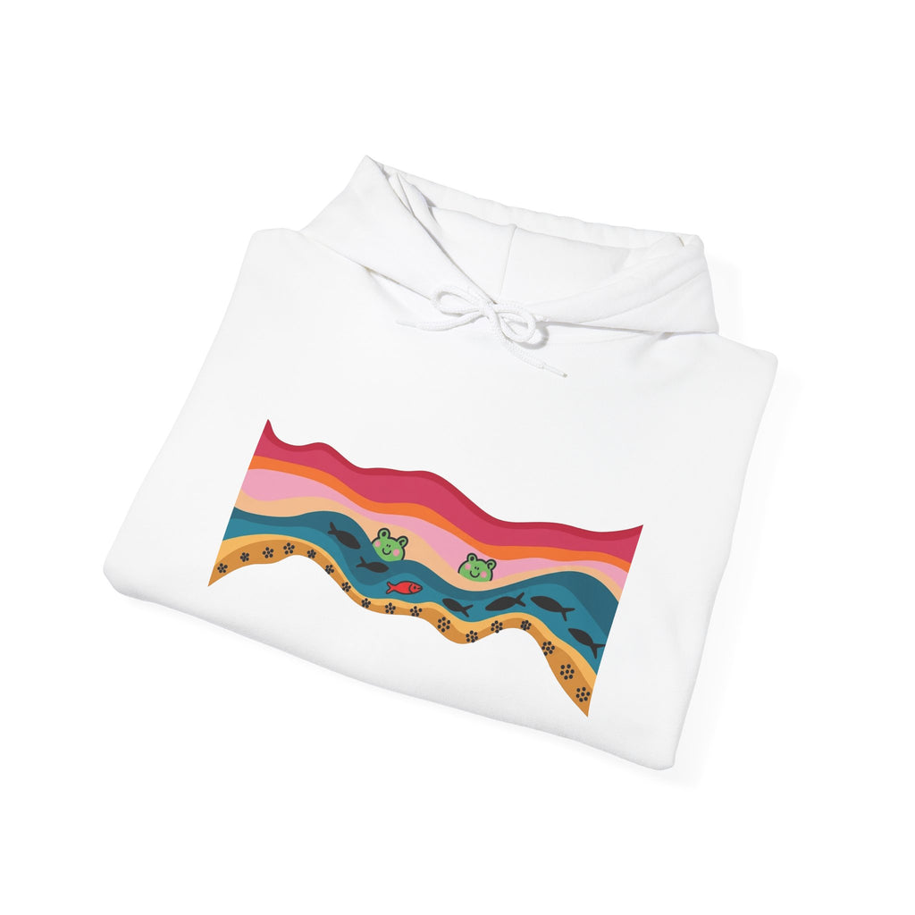 Desert Wave Hoodie — Sunset Landscape Graphic Pullover