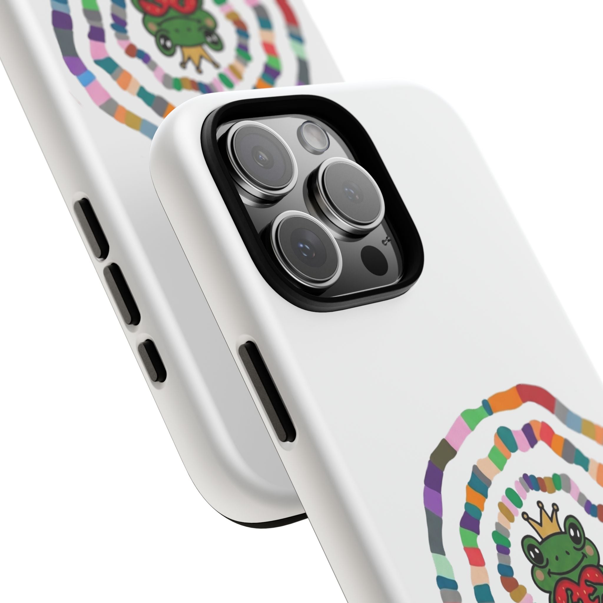 Frog Heart Spiral Tough Case | Colorful Concentric Ring Phone Case