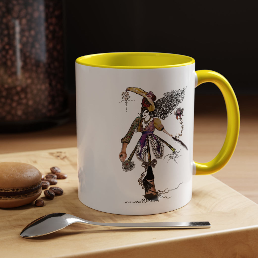 Whimsical Witch Illustration Mug | Accent Coffee Mug 11oz 15oz