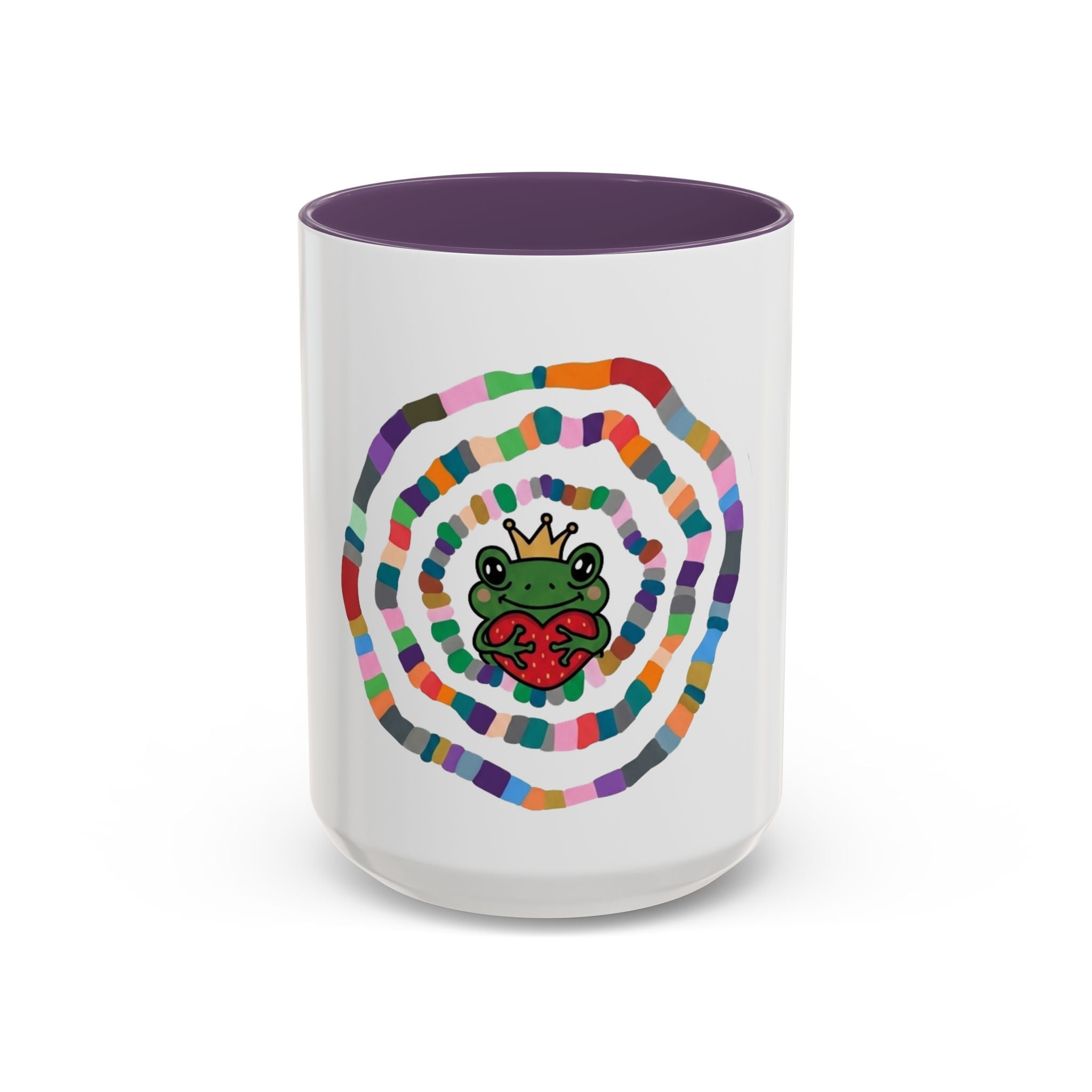 Colorful Crowned Frog Heart mug | Accent Coffee Mug 11oz 15oz