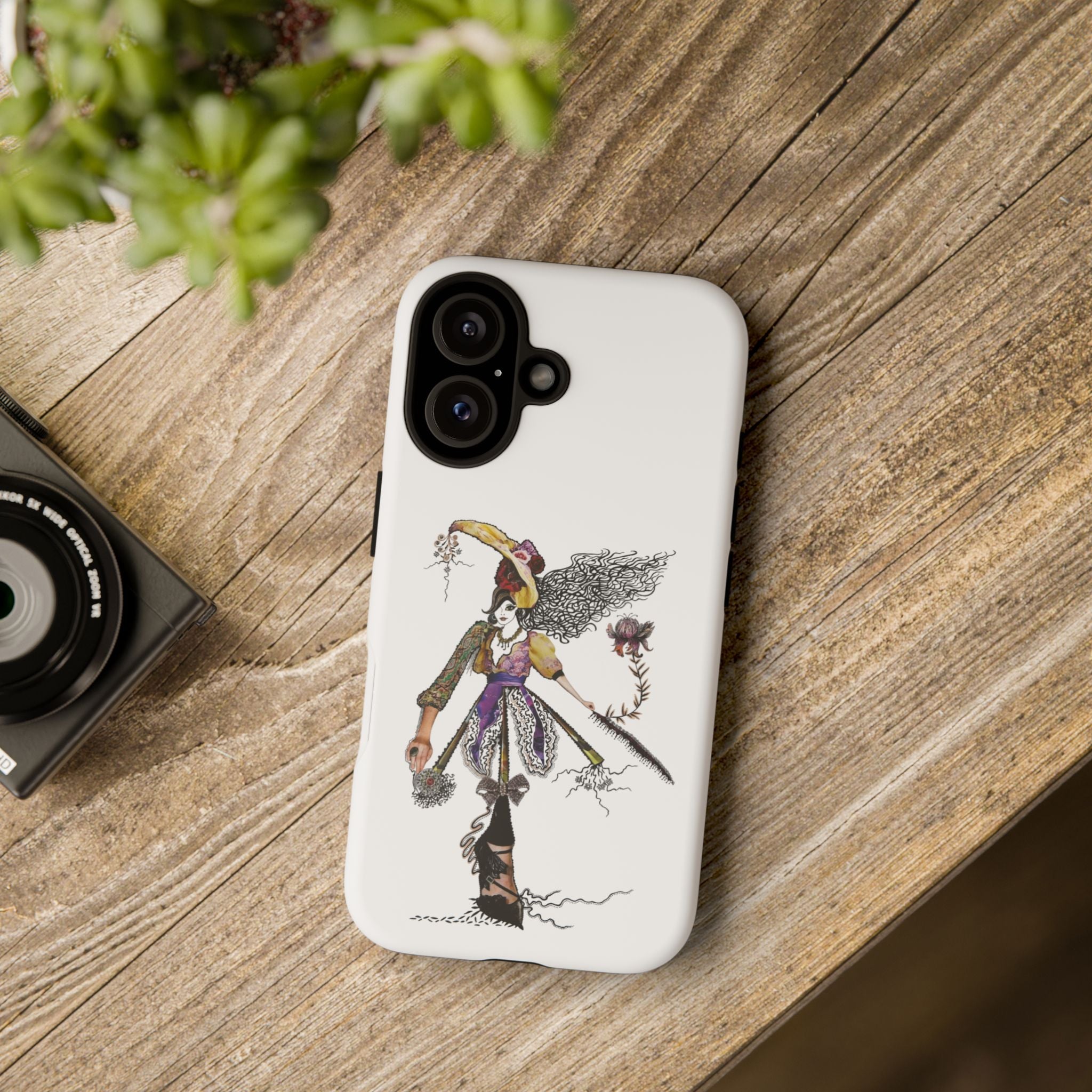 Victorian Witch Illustration Phone Case | iPhone Rugged Case