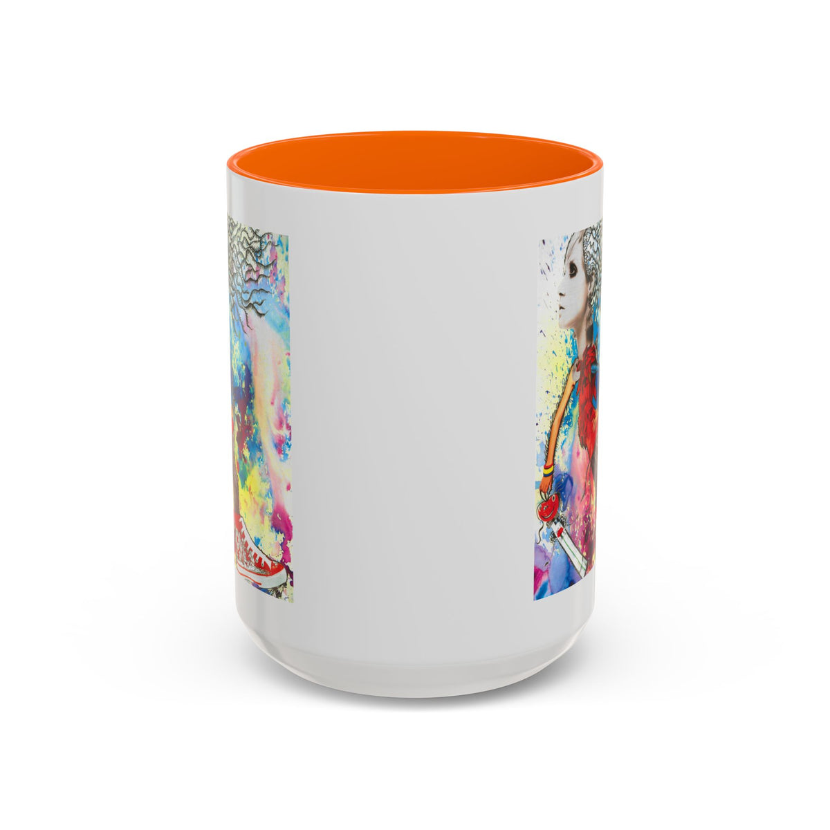 Colorful Abstract Woman Portrait Mug | Accent Coffee Mug