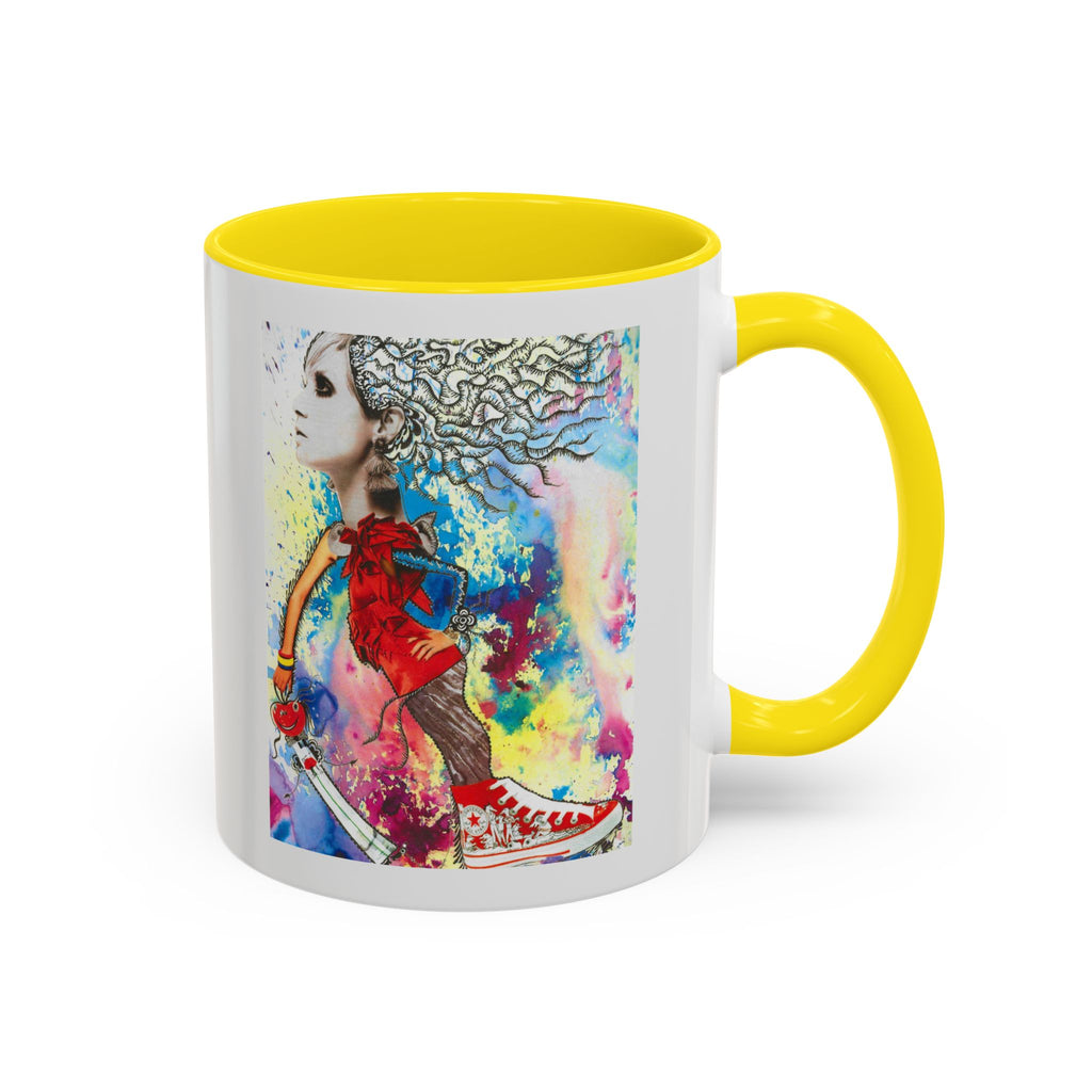 Colorful Abstract Woman Portrait Mug | Accent Coffee Mug