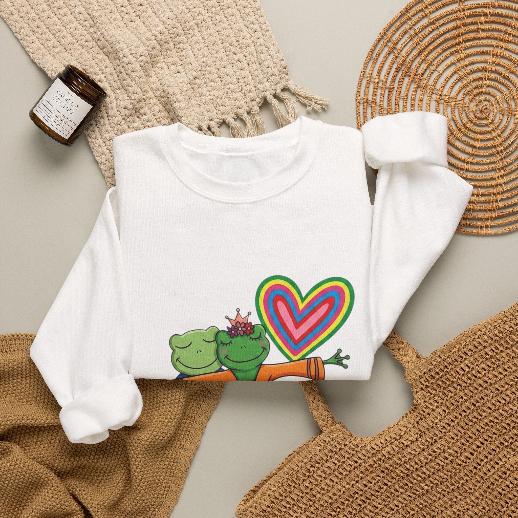Frog Couple Heart Sweatshirt