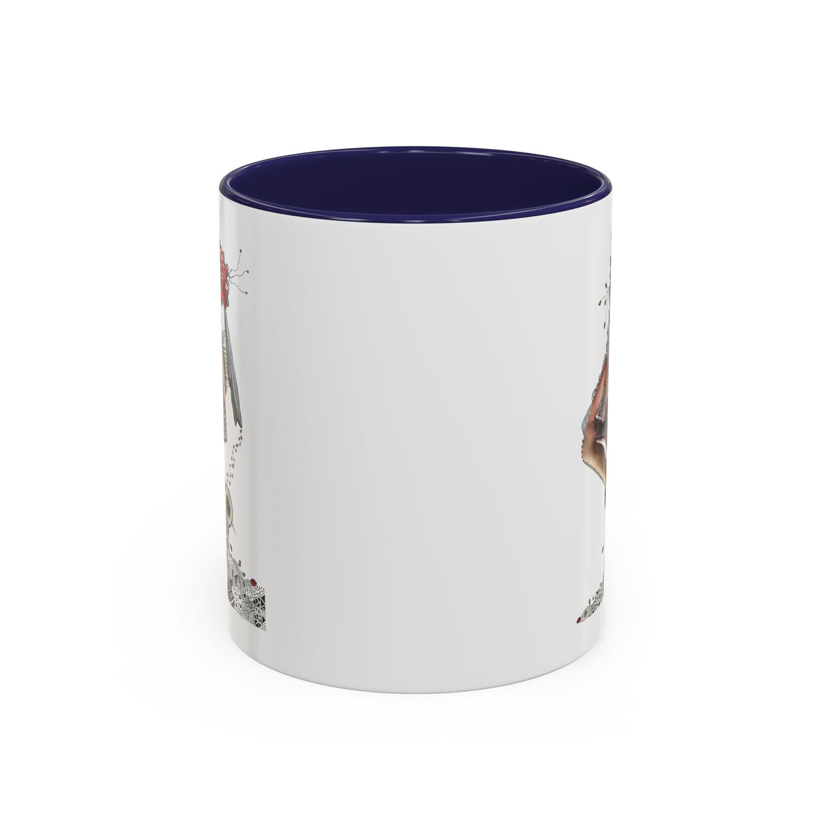Floral Skull Pinup Mug | Accent Coffee Mug