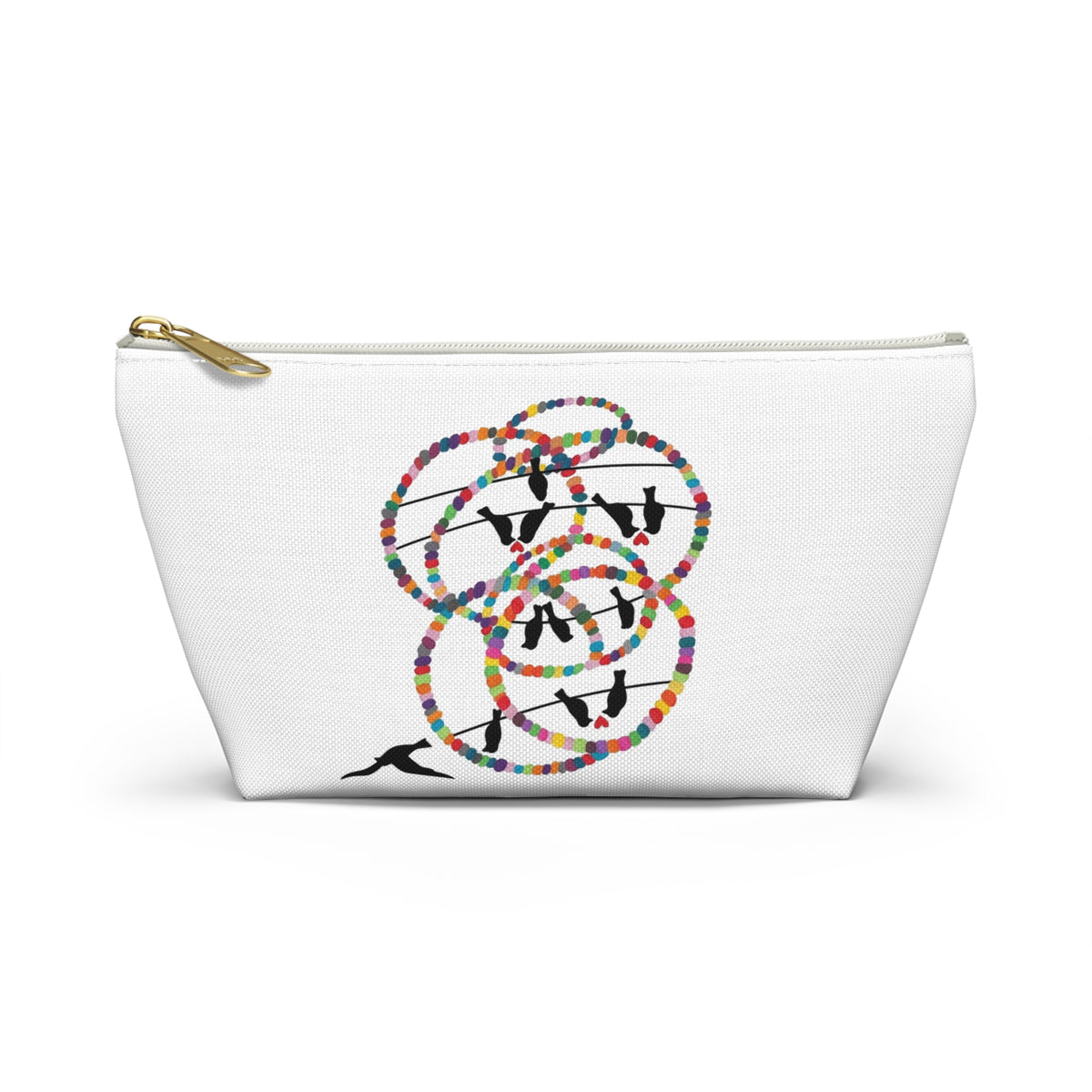 Hula Hoop Silhouette Accessory Pouch | T-Bottom Cosmetic Bag