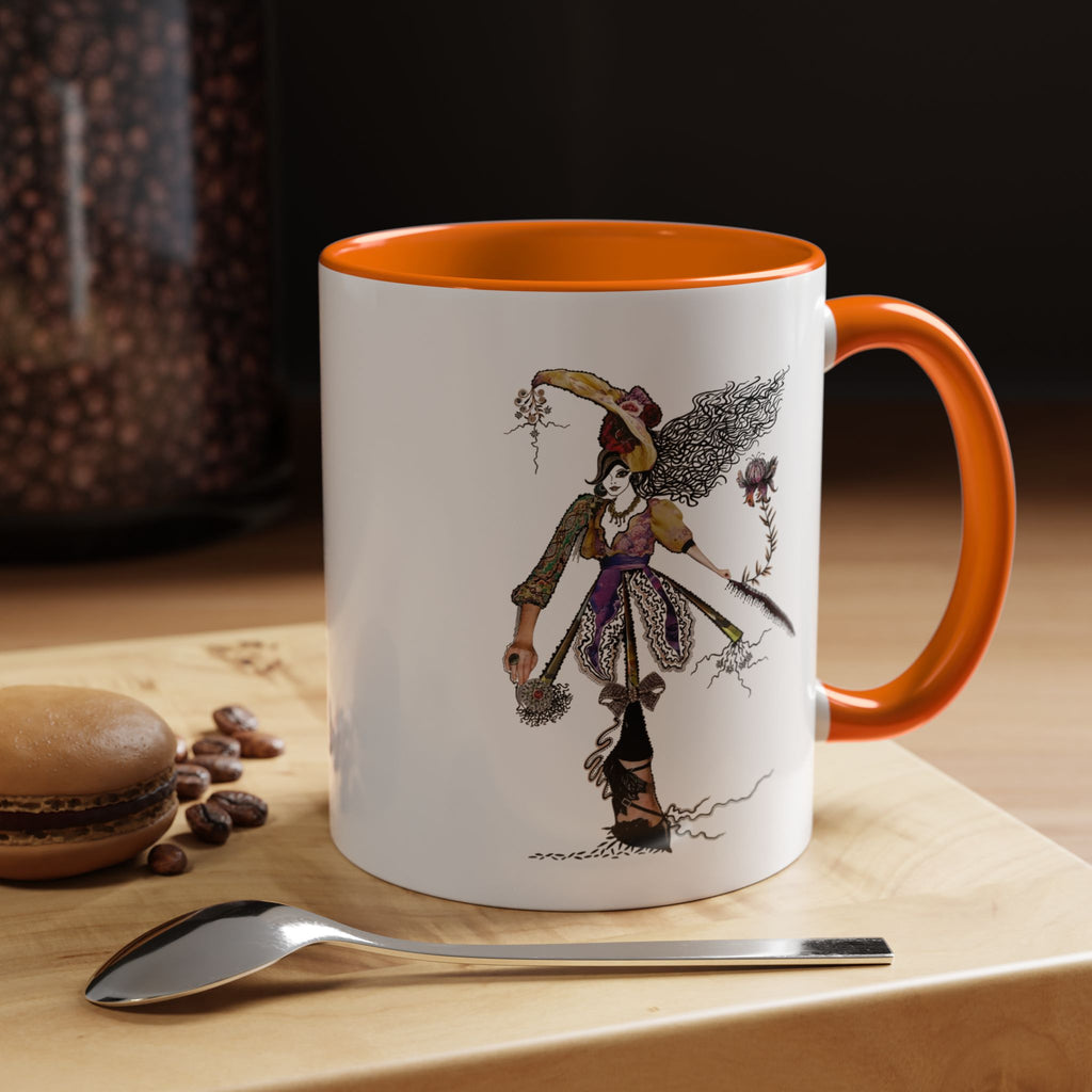 Whimsical Witch Illustration Mug | Accent Coffee Mug 11oz 15oz