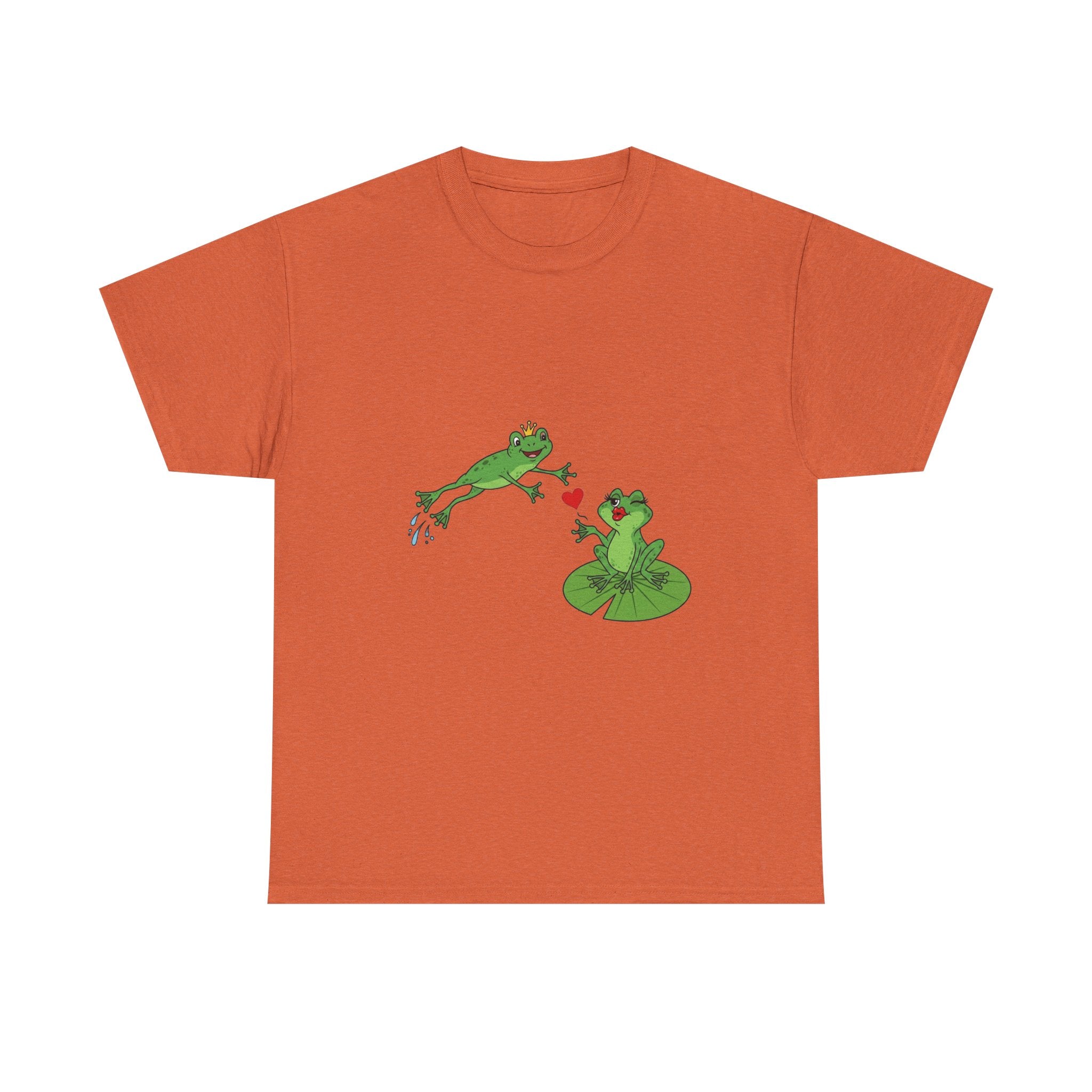 Kissing Frogs Tee | Romantic Frog Lily Pad Illustration