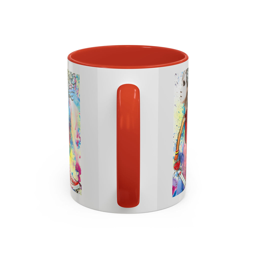 Colorful Abstract Woman Portrait Mug | Accent Coffee Mug