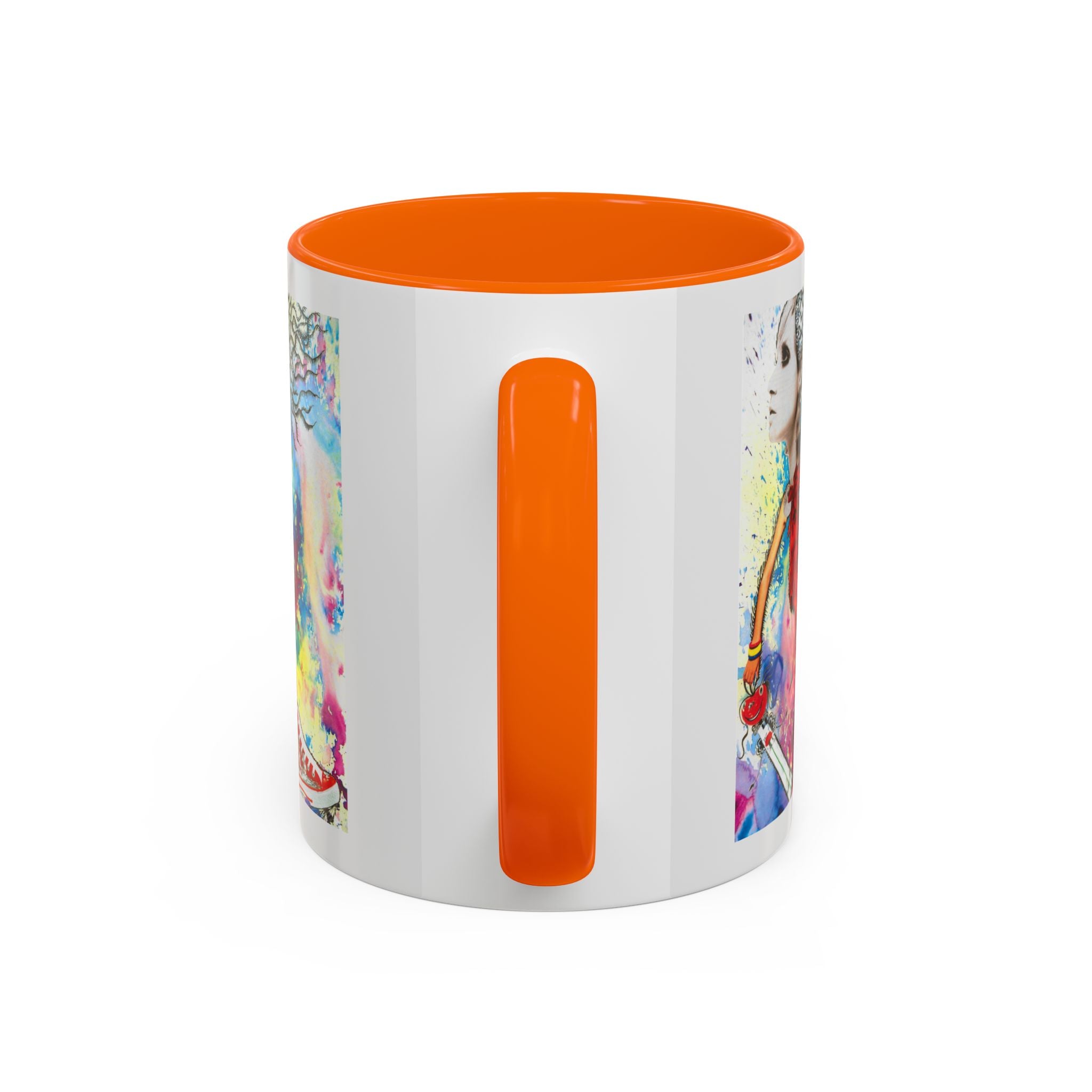 Colorful Abstract Woman Portrait Mug | Accent Coffee Mug