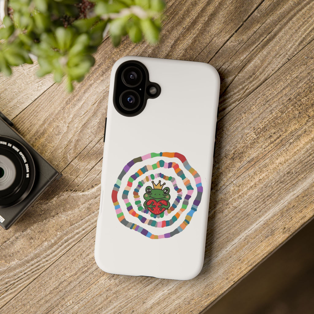 Frog Heart Spiral Tough Case | Colorful Concentric Ring Phone Case